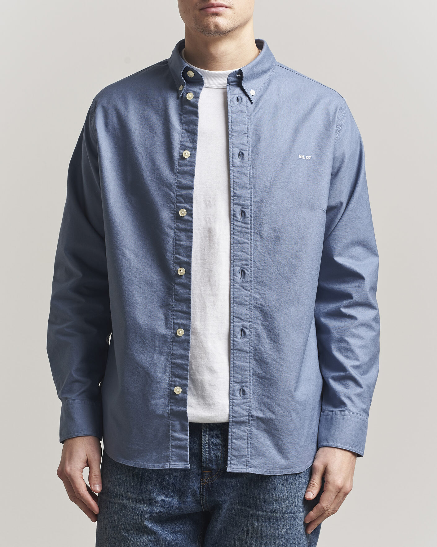 Mies | Kauluspaidat | NN07 | Colby Oxford Shirt Stone Blue