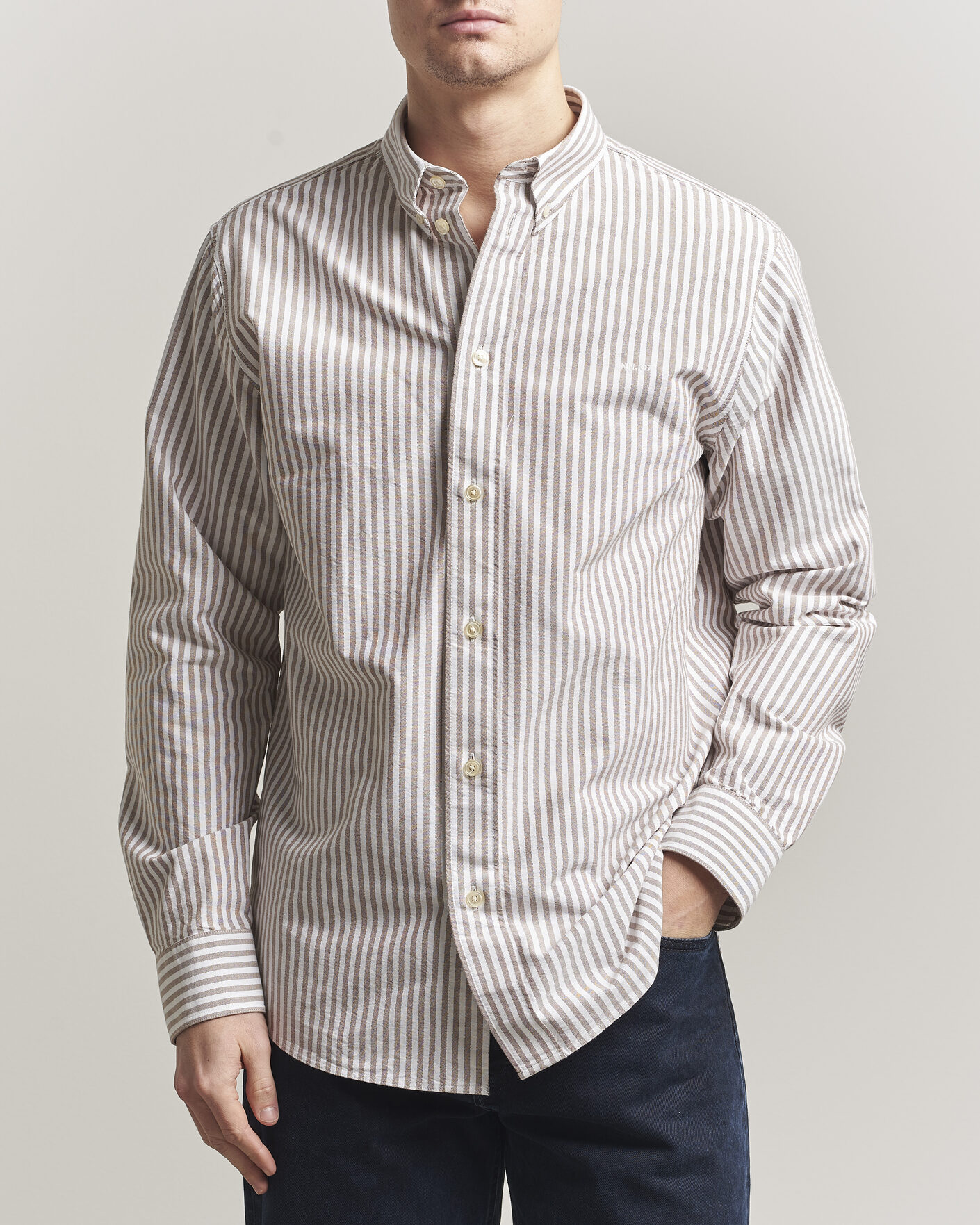 Mies | Kauluspaidat | NN07 | Colby Oxford Shirt Terracotta/White