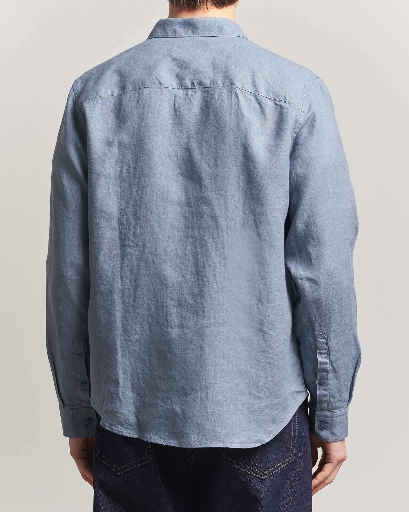 Mies | Kauluspaidat | NN07 | Enzo Linen Shirt Stone Blue