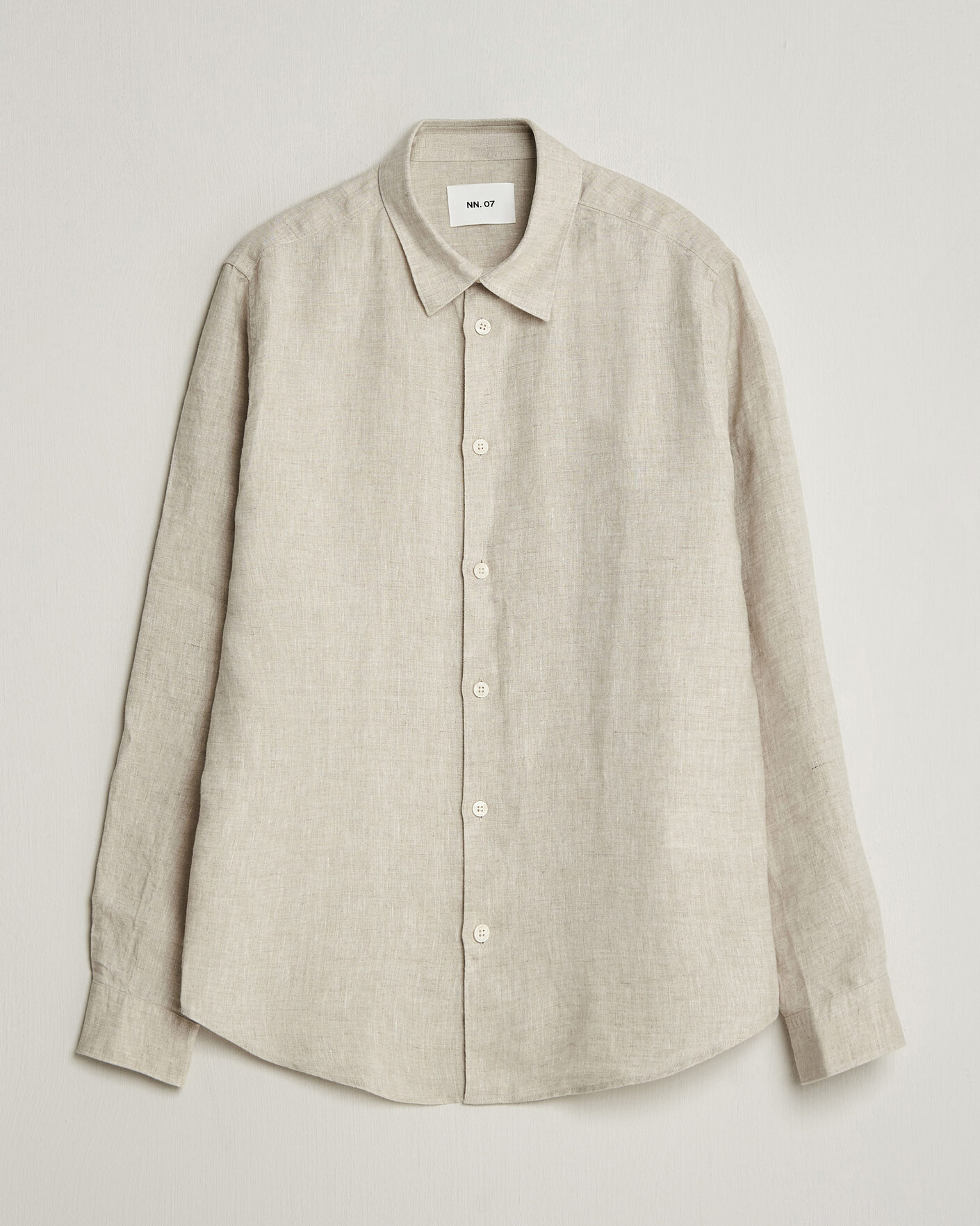 Mies | Kauluspaidat | NN07 | Enzo Linen Shirt Oat