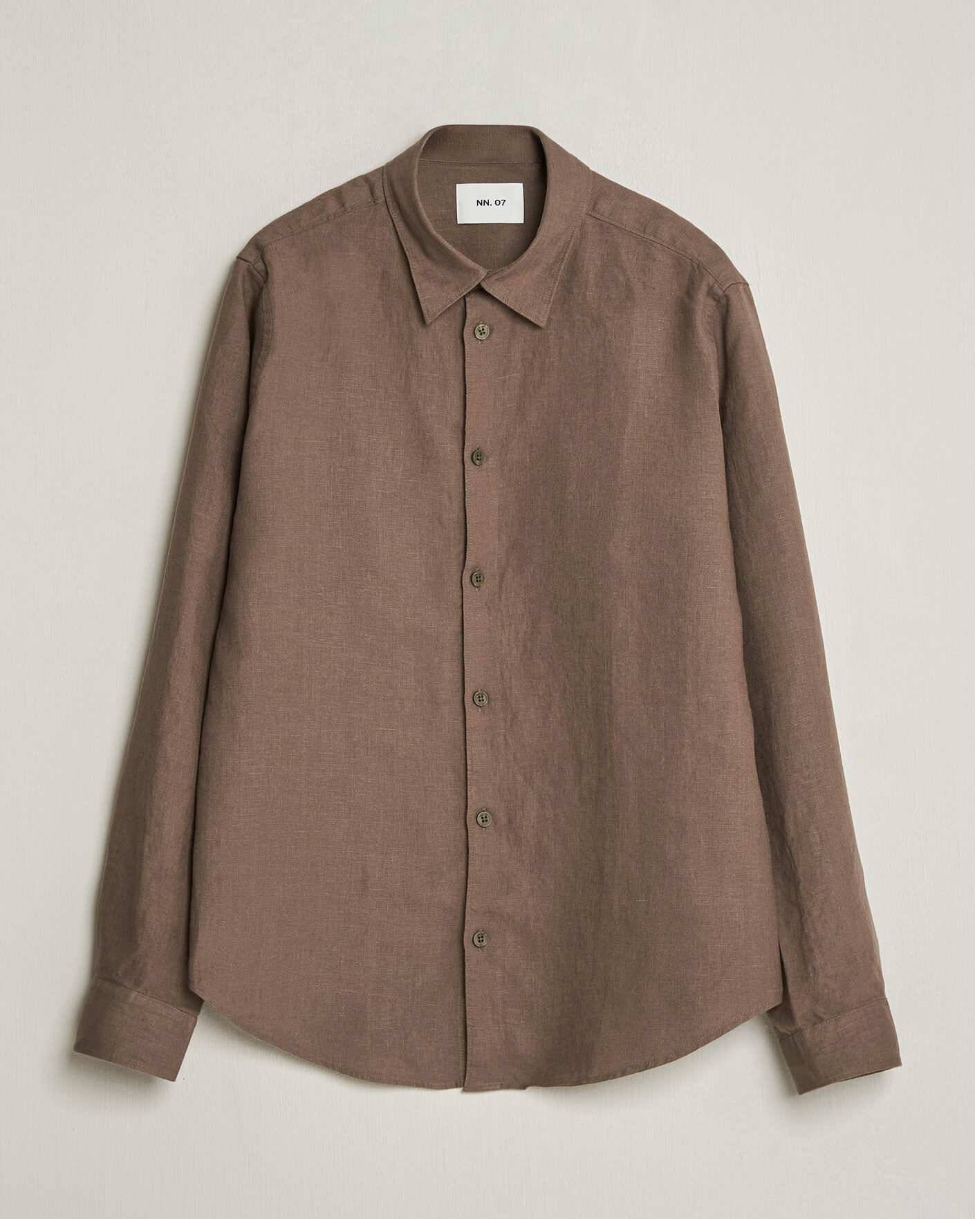 Mies | Kauluspaidat | NN07 | Enzo Linen Shirt Mable Husk