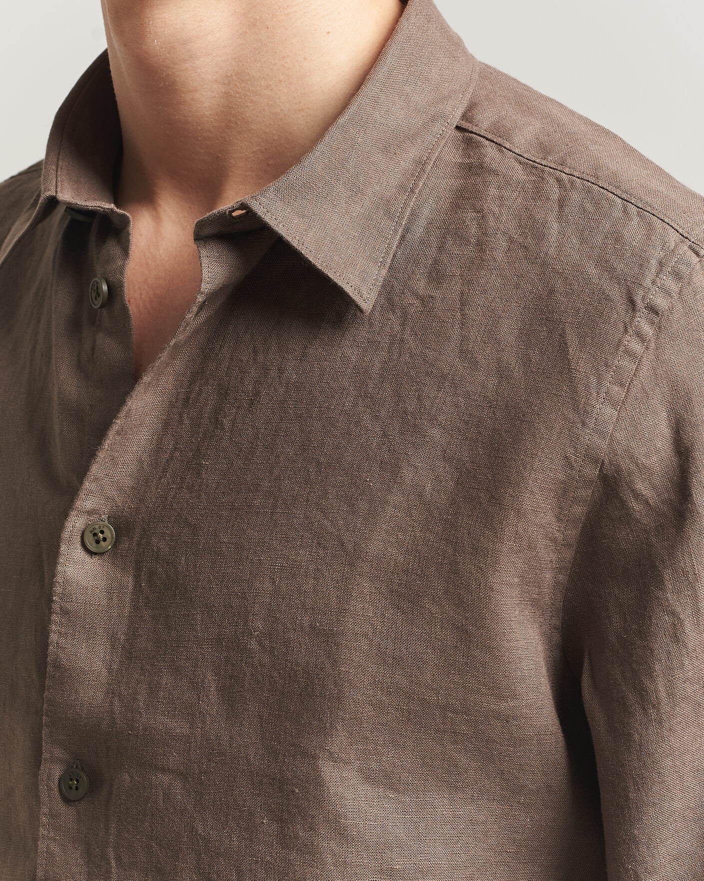 Mies | Kauluspaidat | NN07 | Enzo Linen Shirt Mable Husk