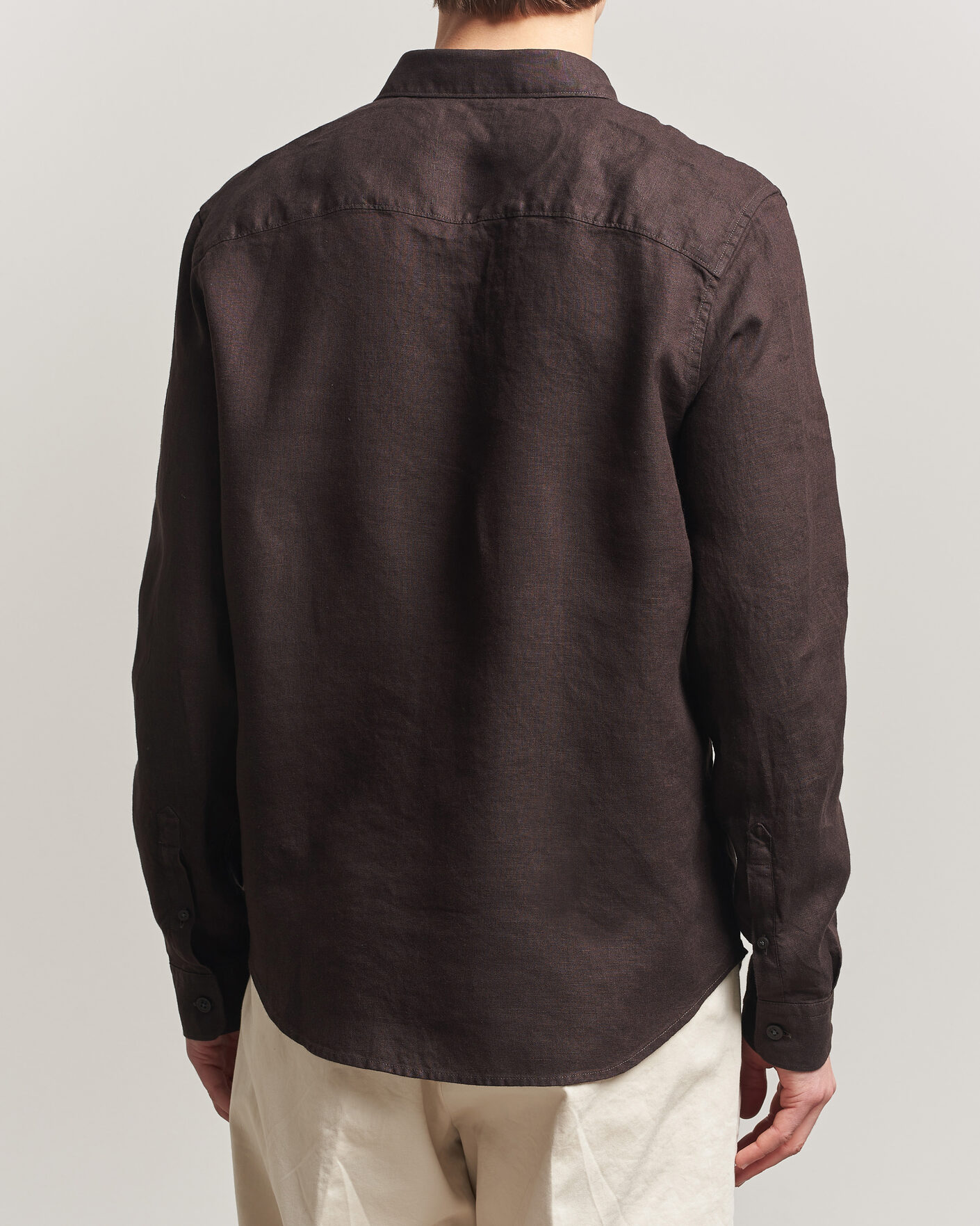 Mies | Kauluspaidat | NN07 | Enzo Linen Shirt Deep Truffle