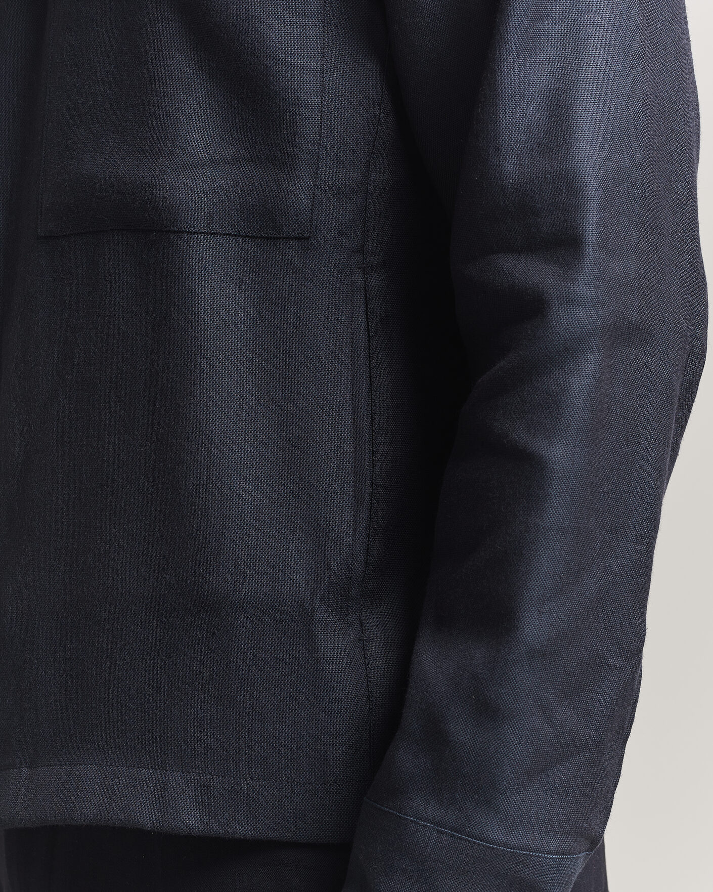 Mies | Kauluspaidat | NN07 | Alban Linen/Viscose Overshirt Deep Navy