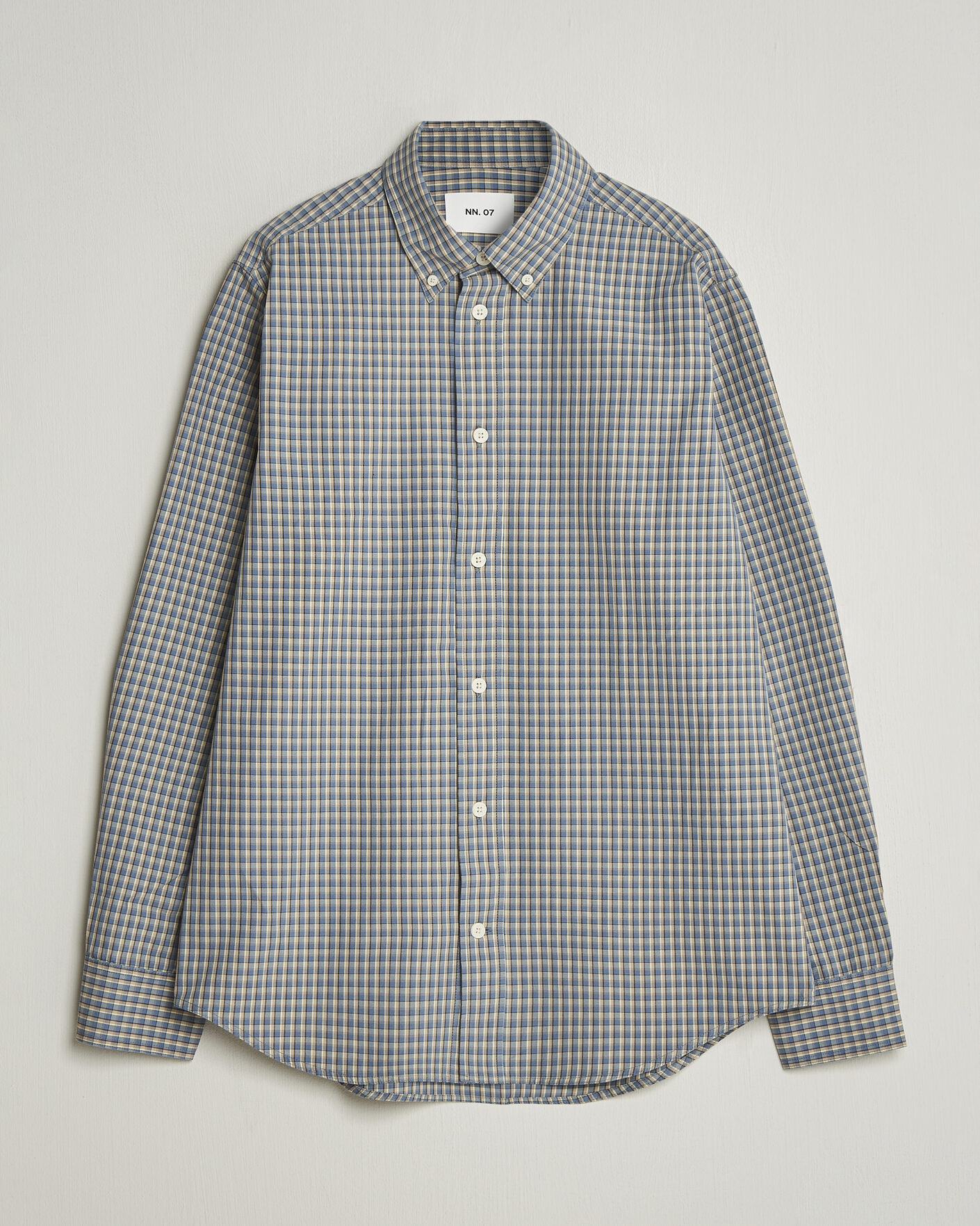 Mies | Kauluspaidat | NN07 | Colby Brushed Cotton Shirt Blue Check