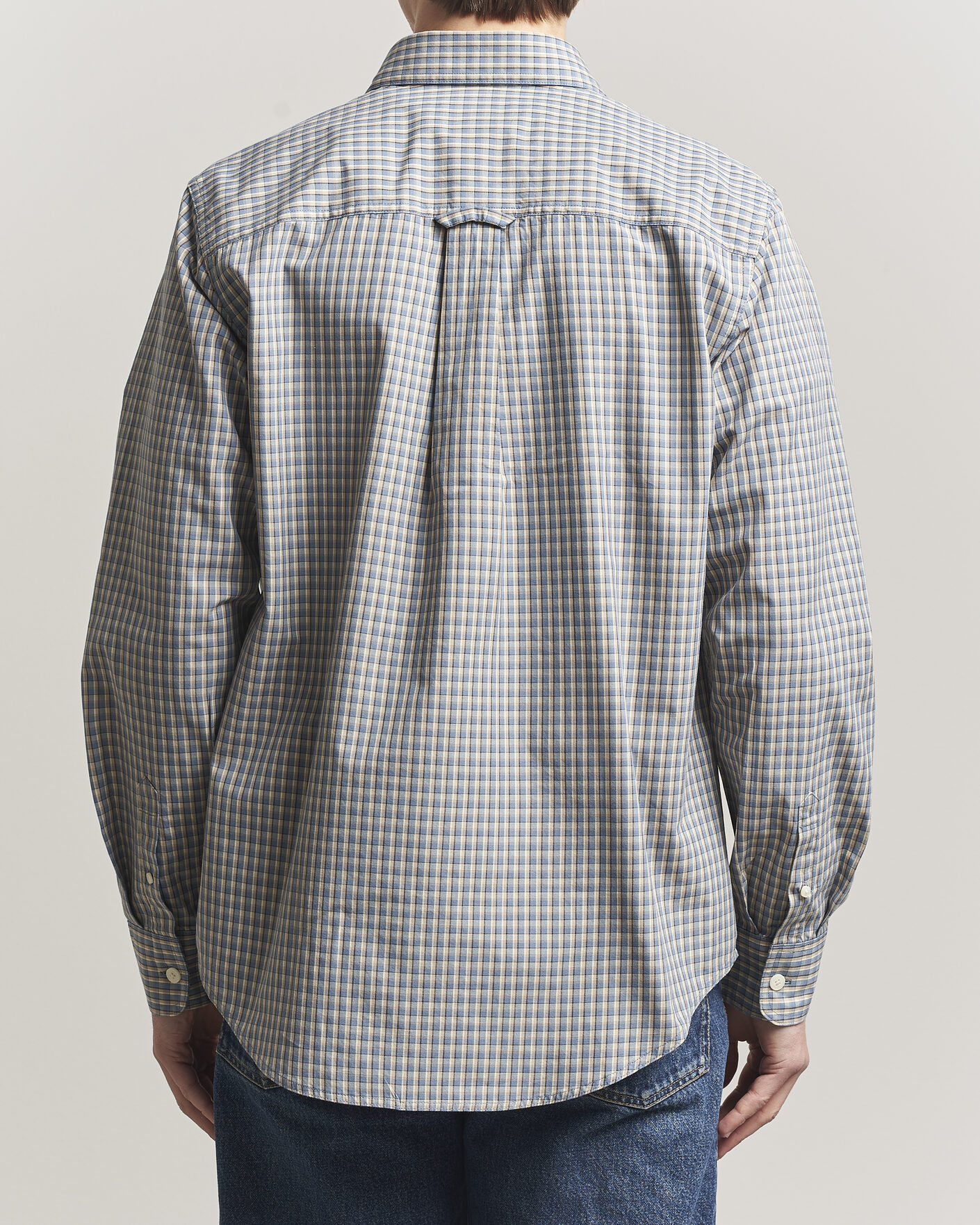 Mies | Kauluspaidat | NN07 | Colby Brushed Cotton Shirt Blue Check