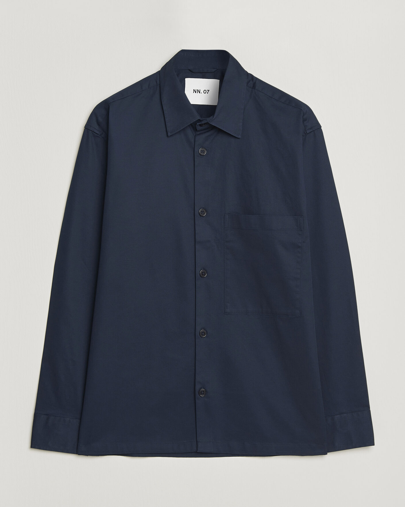 Mies | Kauluspaidat | NN07 | Freddy Cotton Overshirt Navy Blue