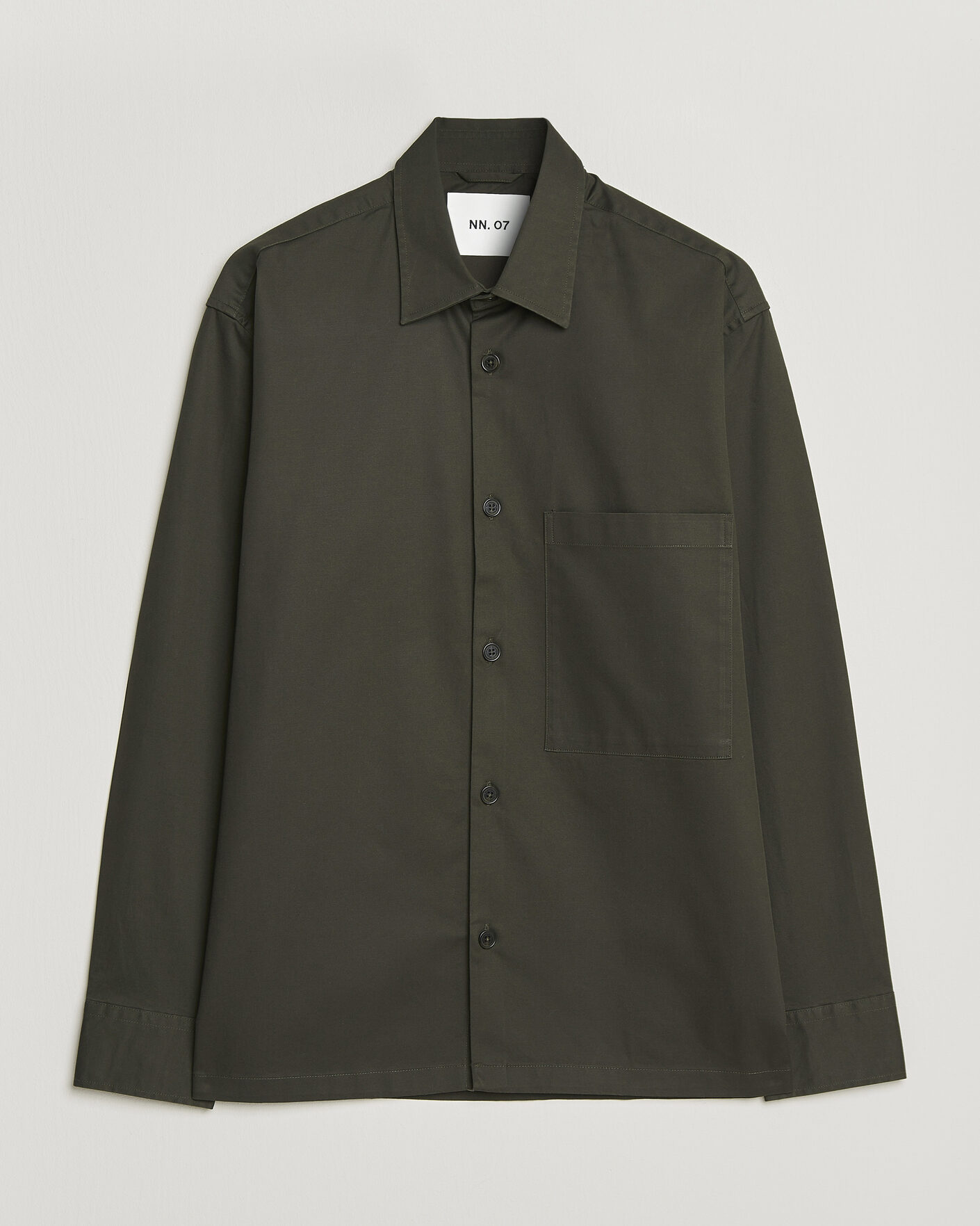 Mies | Kauluspaidat | NN07 | Freddy Cotton Overshirt Dark Army