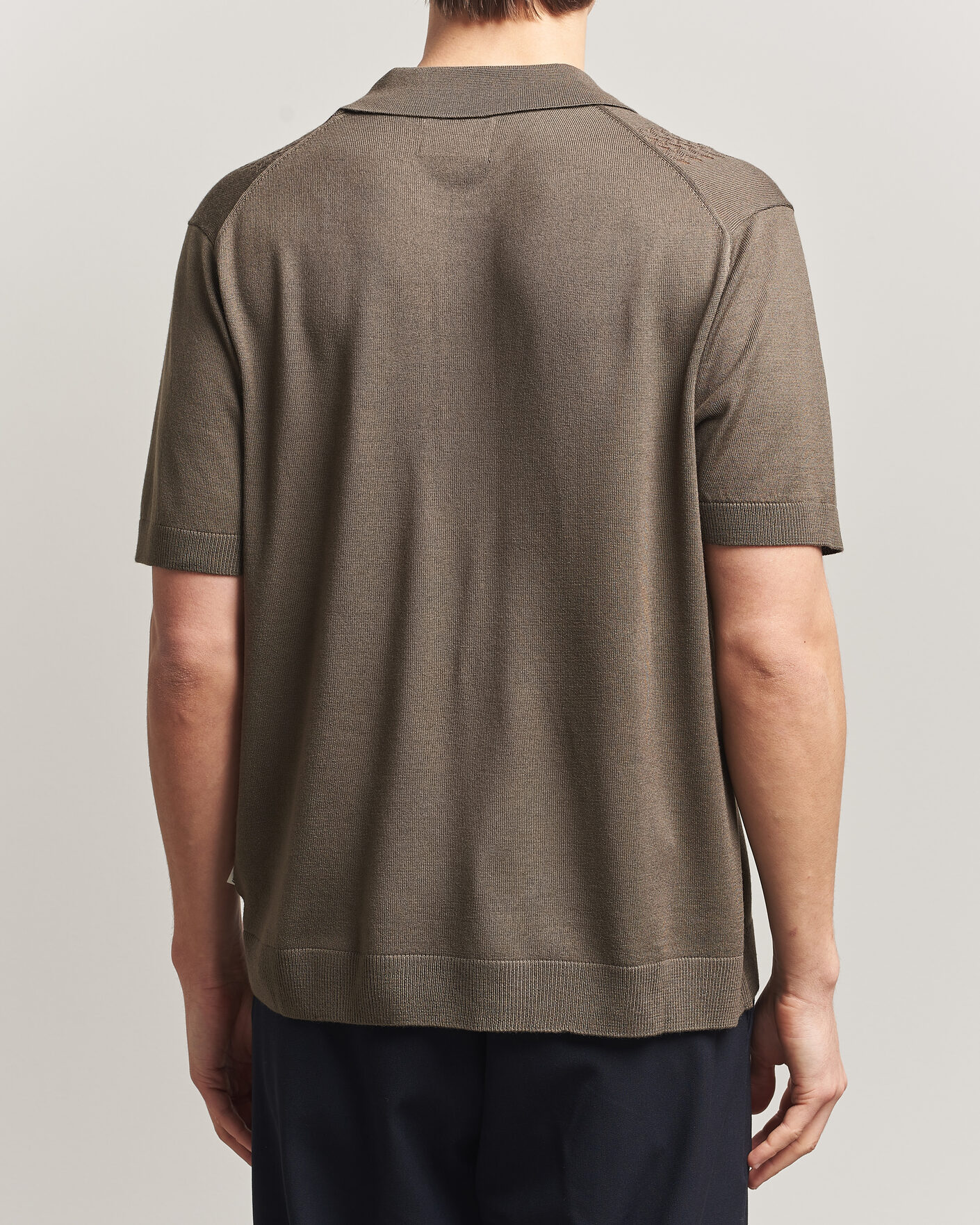 Mies | Kauluspaidat | NN07 | Thor Knitted Short Sleeve Shirt Mable Husk