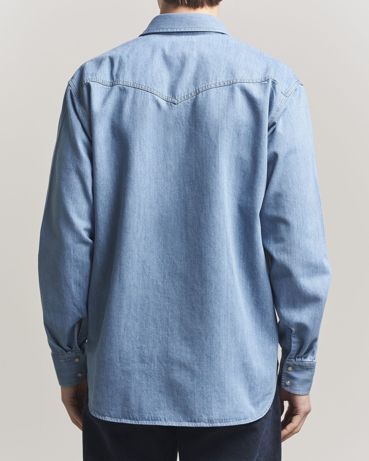Mies | Kauluspaidat | NN07 | Ricky Western Denim Shirt Light Indigo