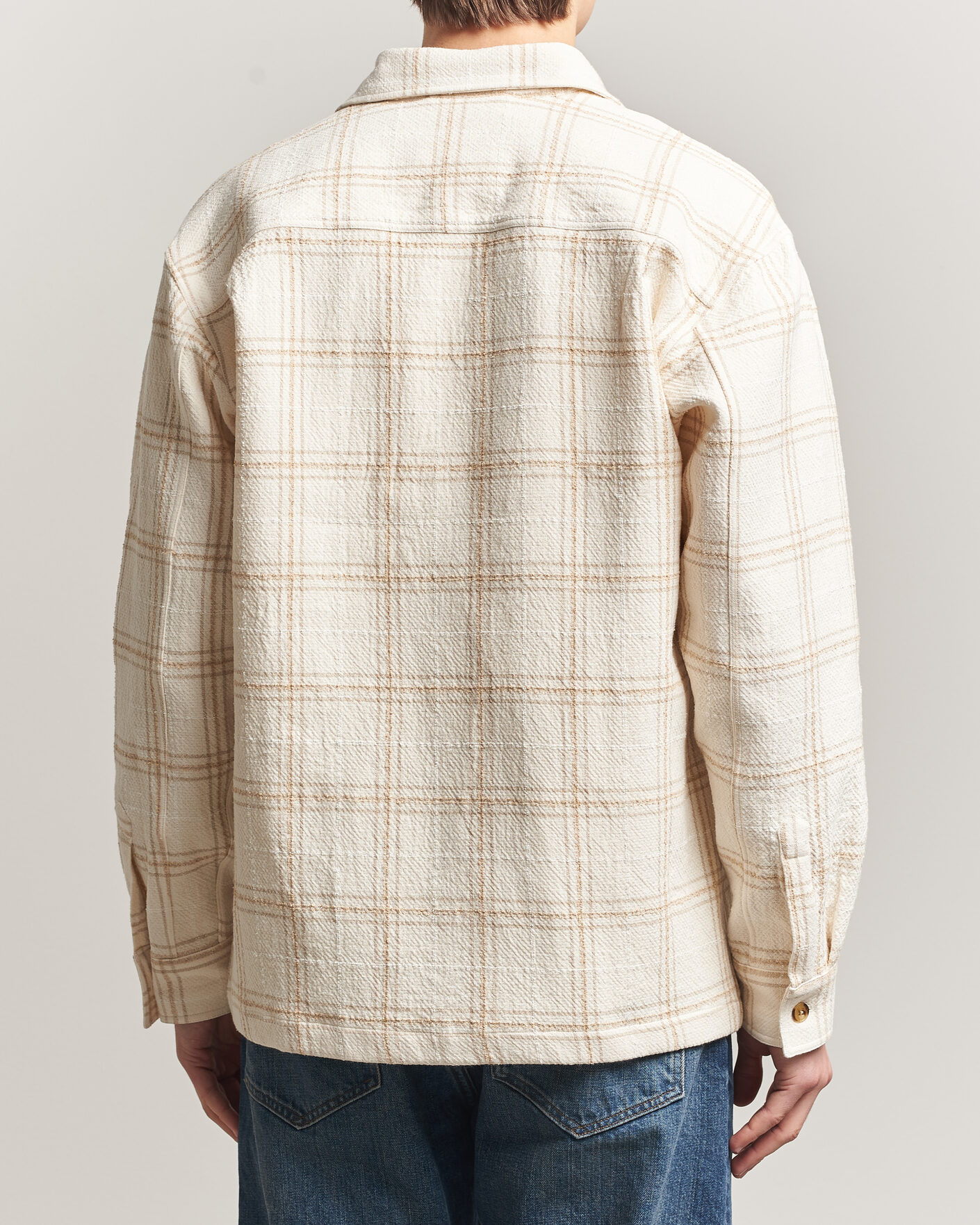 Mies | Kauluspaidat | NN07 | Adwin Checked Overshirt Ivory