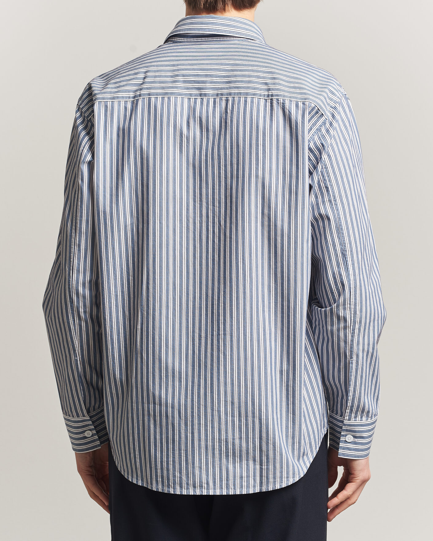 Mies | Kauluspaidat | NN07 | Freddy Striped Shirt Sea Spray Green