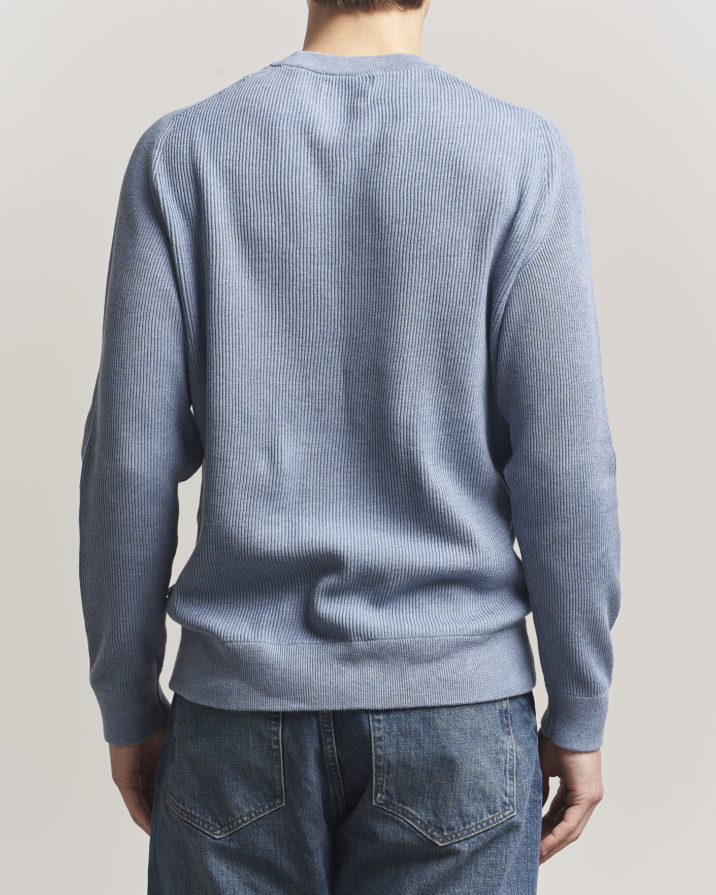 Mies | Puserot | NN07 | Kevin Cotton Knitted Sweater Stone Blue