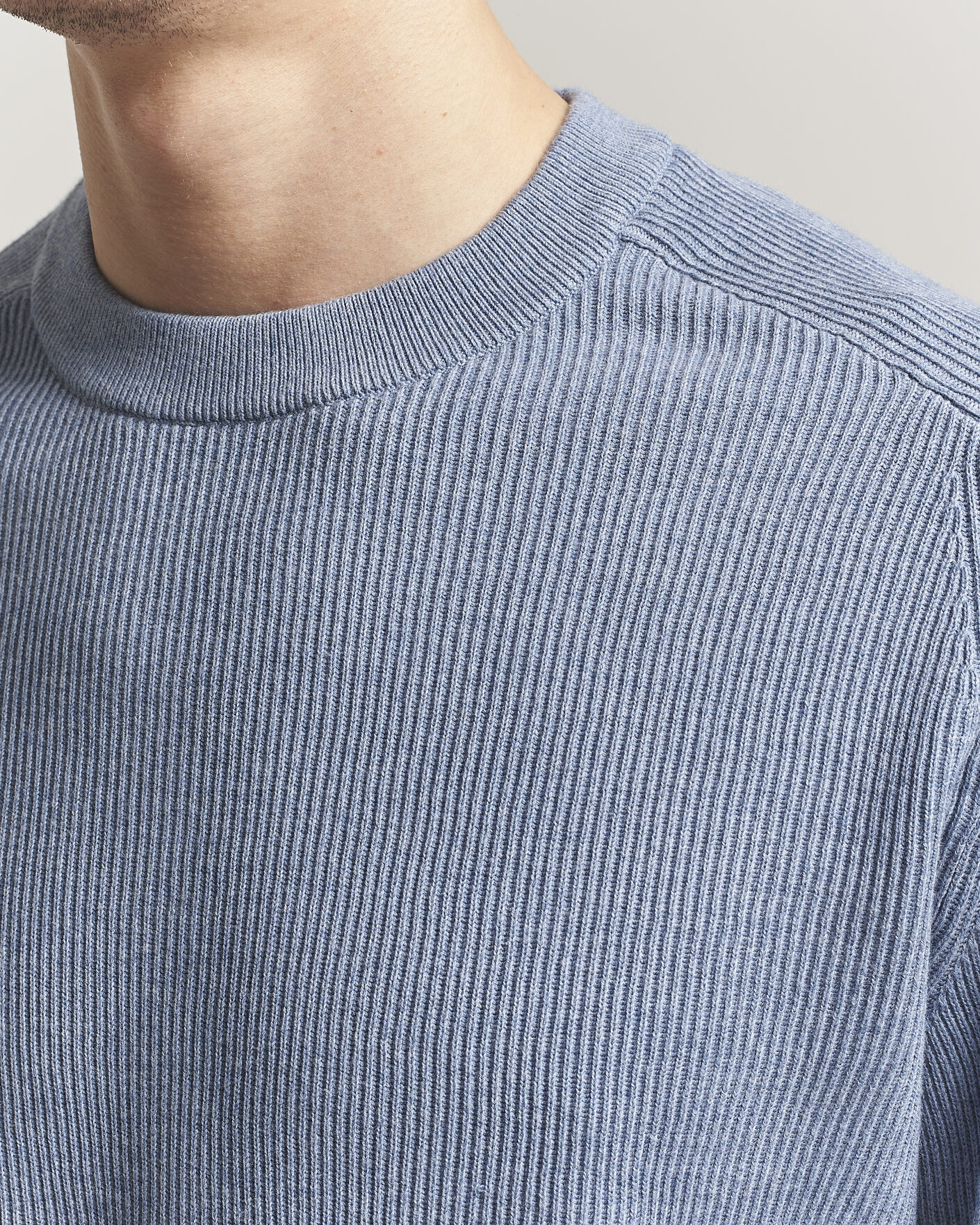 Mies | Puserot | NN07 | Kevin Cotton Knitted Sweater Stone Blue