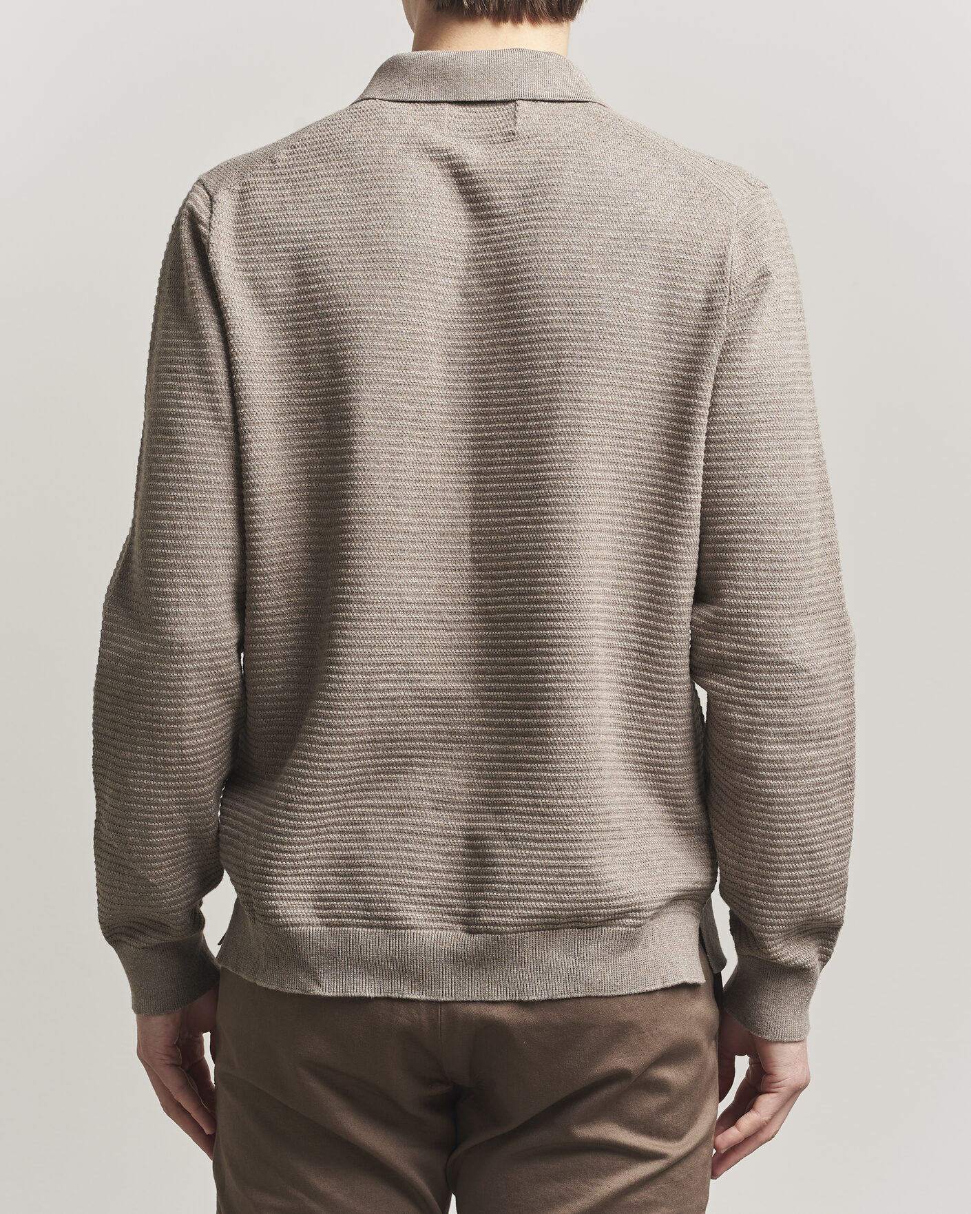 Mies | Puserot | NN07 | Paul Knitted Long Sleeve Polo Mable Husk