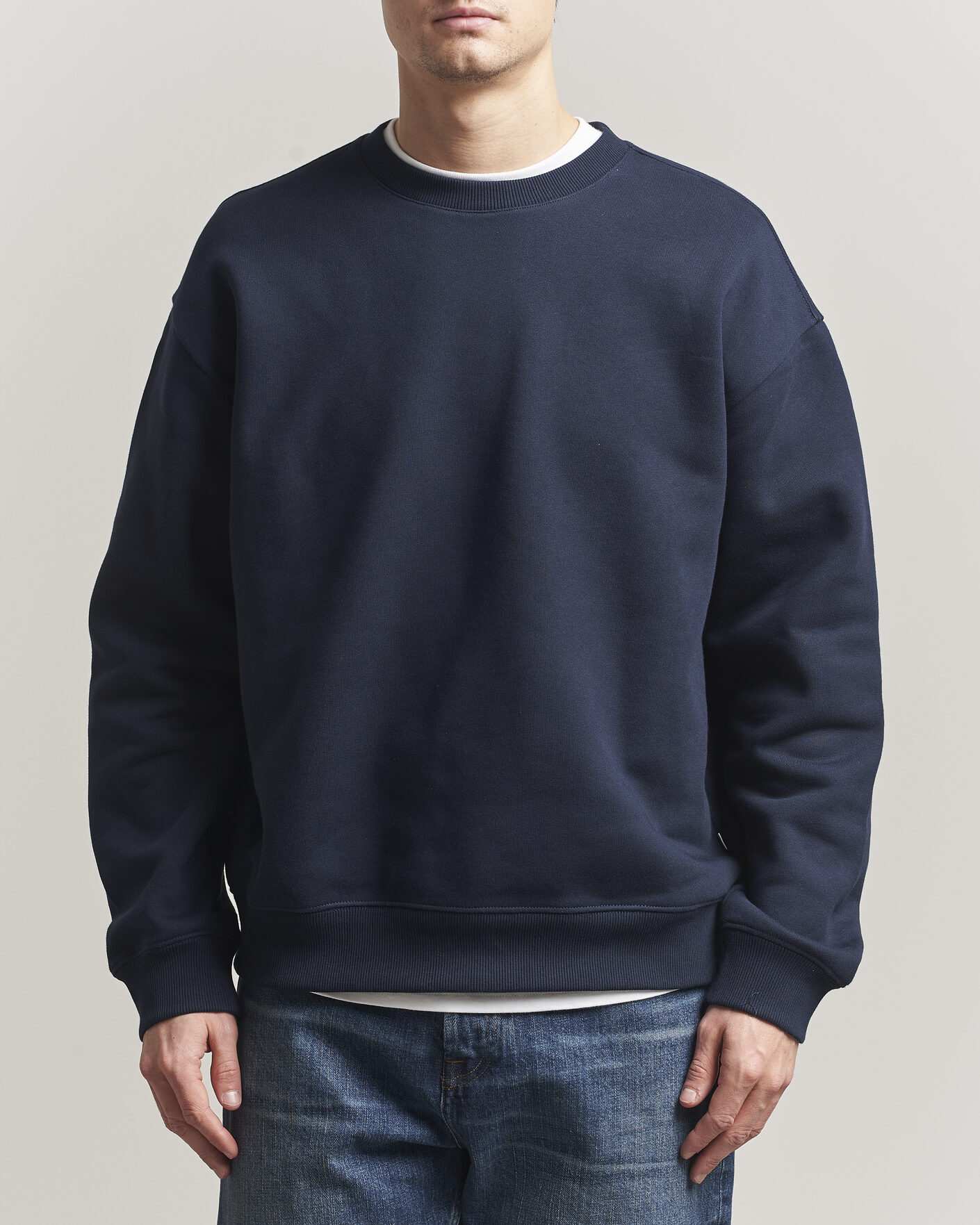 Mies | Puserot | NN07 | David Crew Neck Sweatshirt Navy Blue