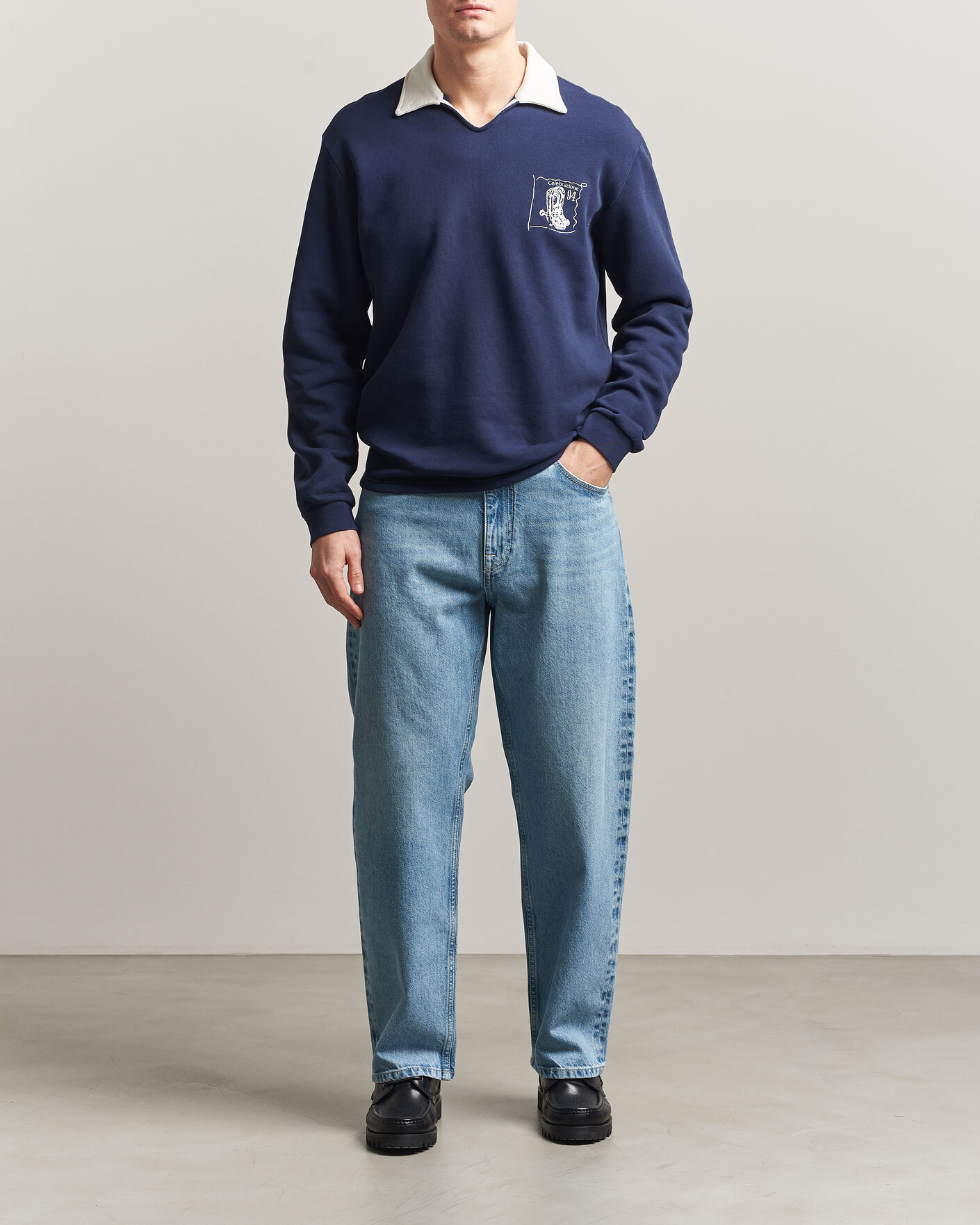 Mies | Kauluspaidat | NN07 | Otis Loose Fit Selvedge Jeans Light Blue