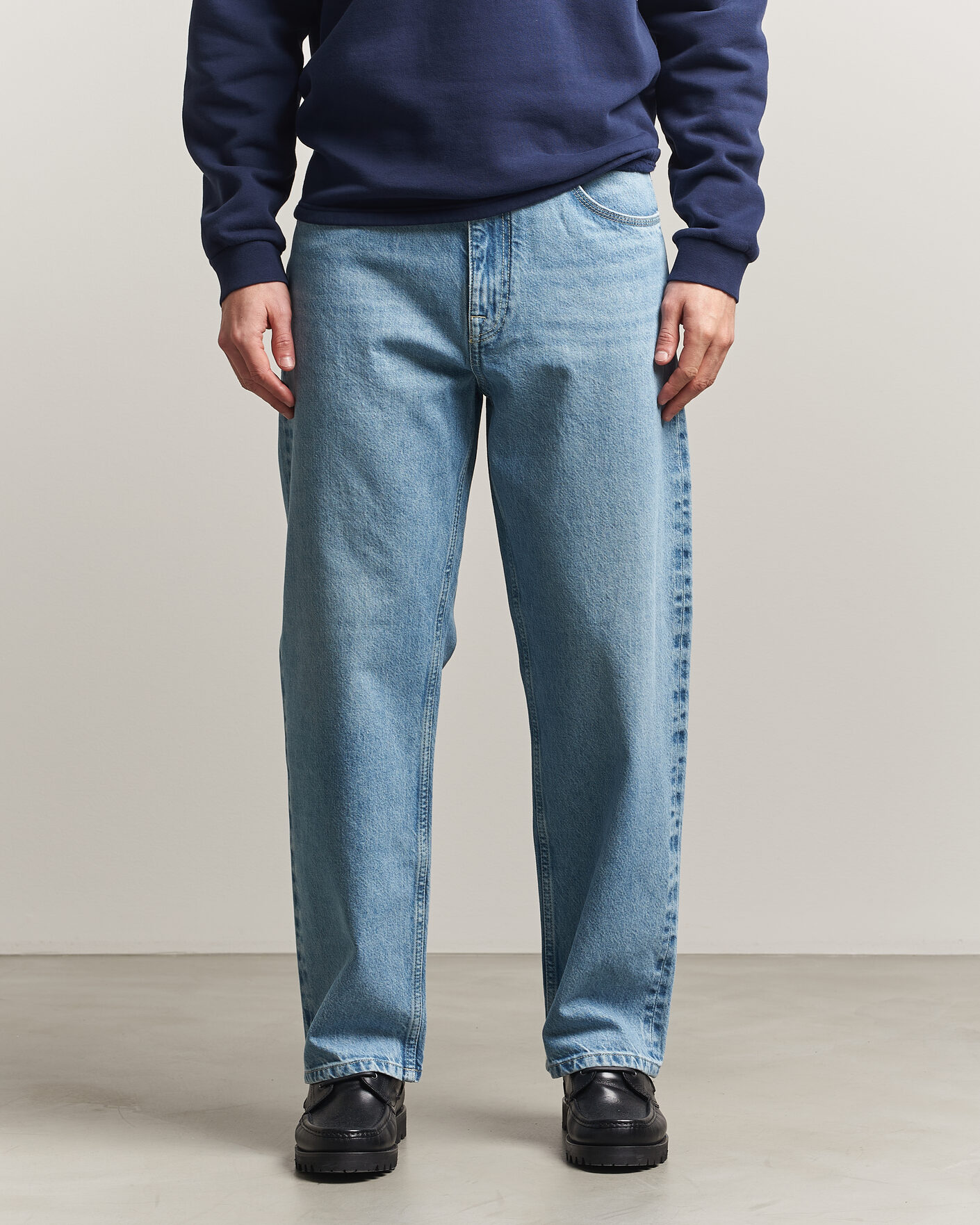 Mies | Kauluspaidat | NN07 | Otis Loose Fit Selvedge Jeans Light Blue