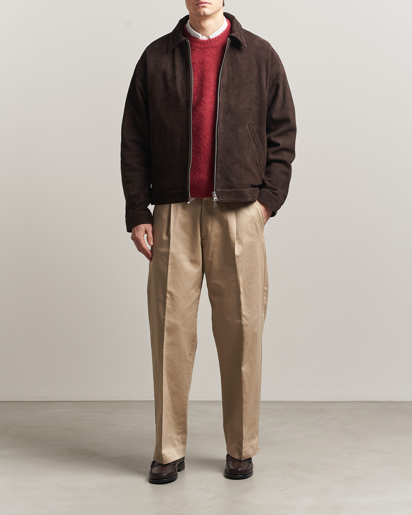 Mies | Takit | NN07 | Petrus Suede Jacket Deep Truffle