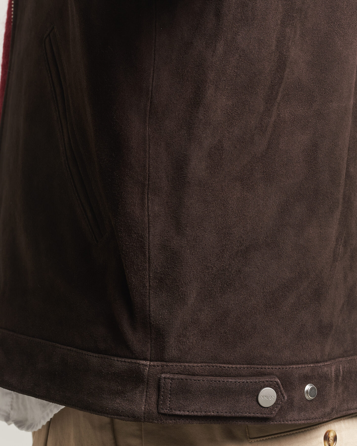 Mies | Takit | NN07 | Petrus Suede Jacket Deep Truffle