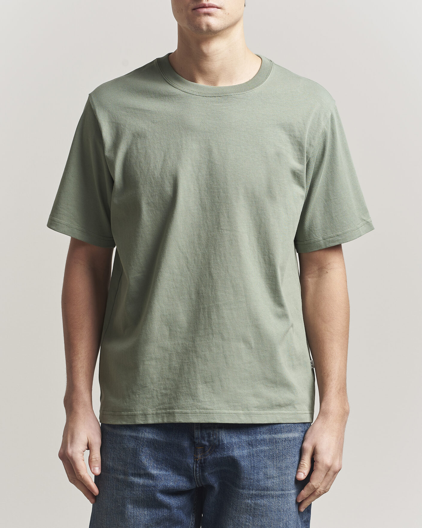 Mies | T-paidat | NN07 | Jett Washed Crew Neck T-Shirt Sea Spray Green