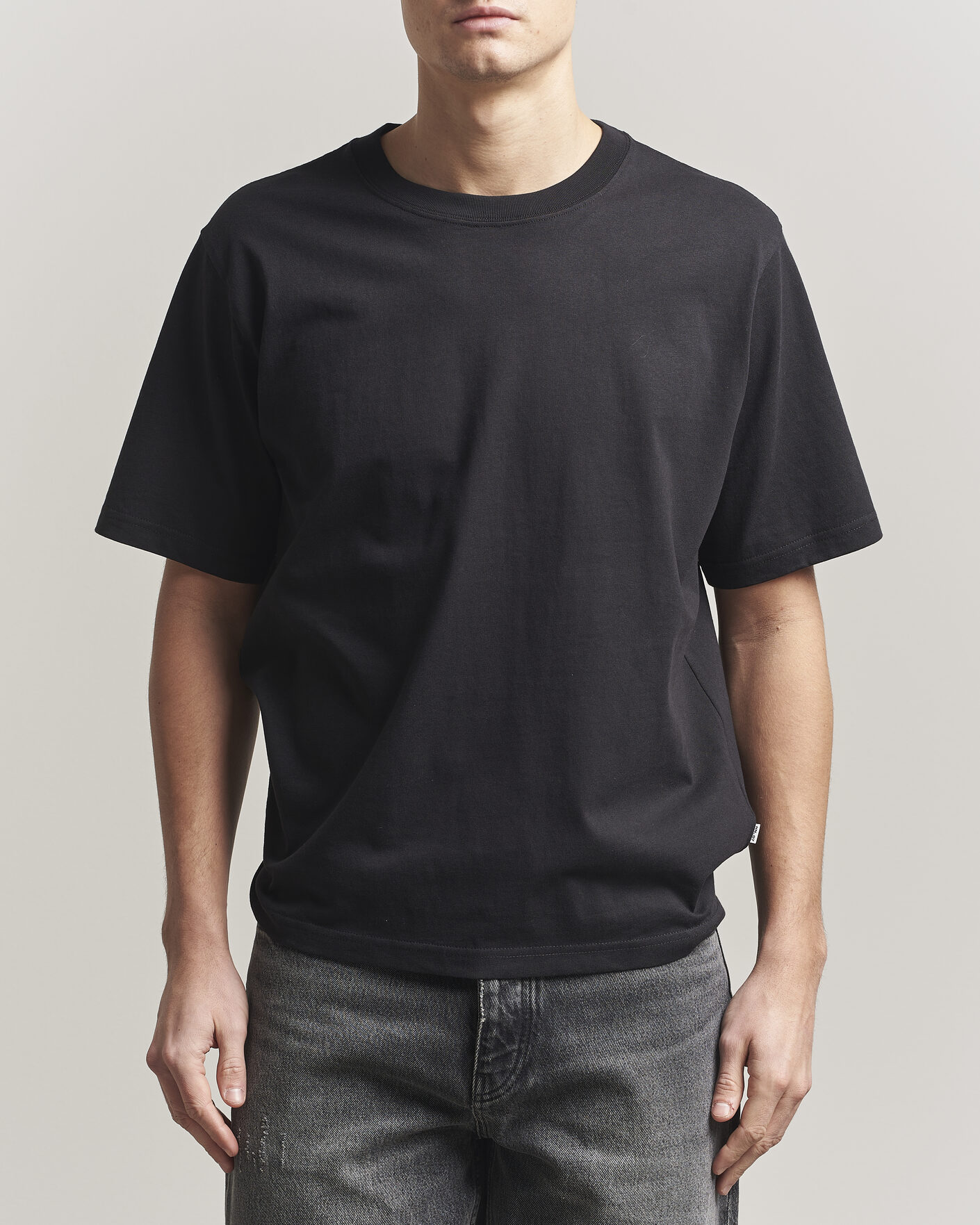 Mies | T-paidat | NN07 | Jett Washed Crew Neck T-Shirt Black