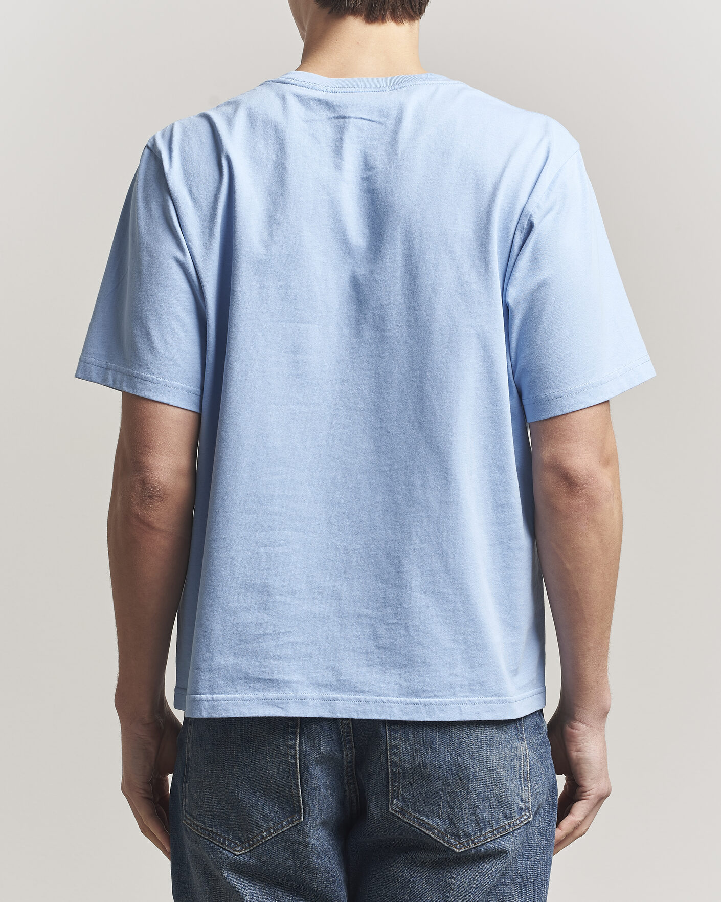 Mies | T-paidat | NN07 | Jett Embroidered Crew Neck T-Shirt Cerulian Blue