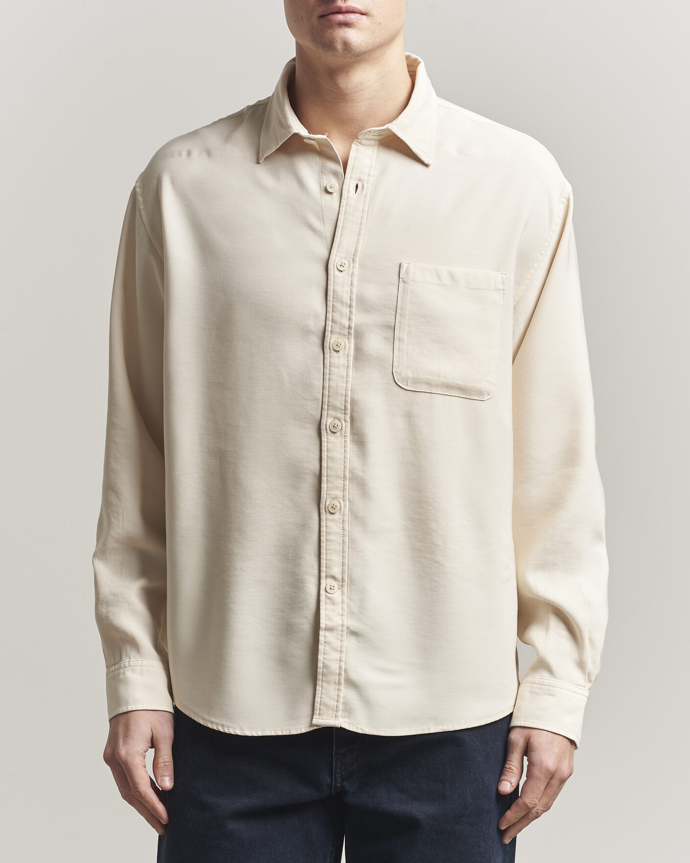Mies | Kauluspaidat | NN07 | Deon Tencel Shirt Ivory