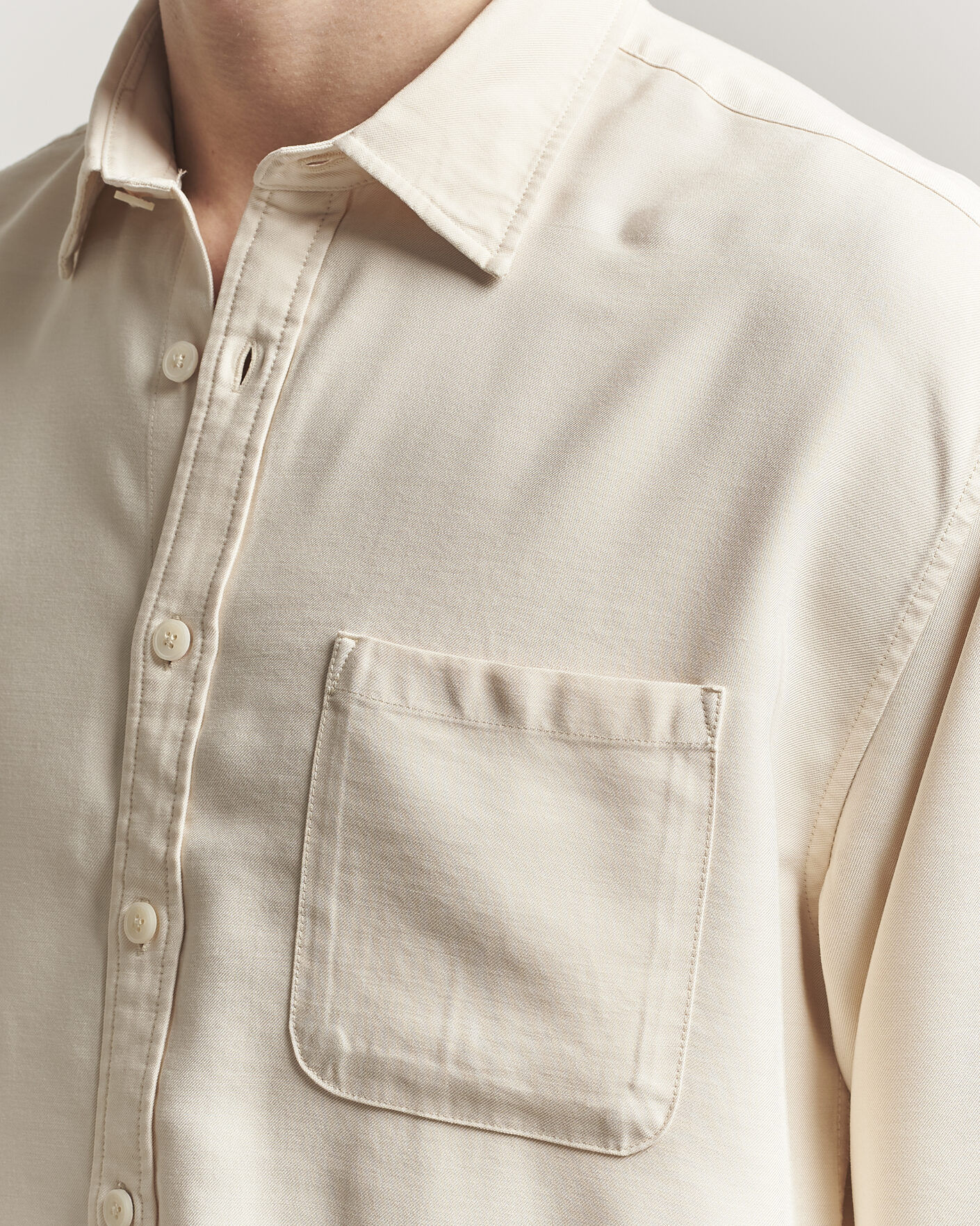 Mies | Kauluspaidat | NN07 | Deon Tencel Shirt Ivory