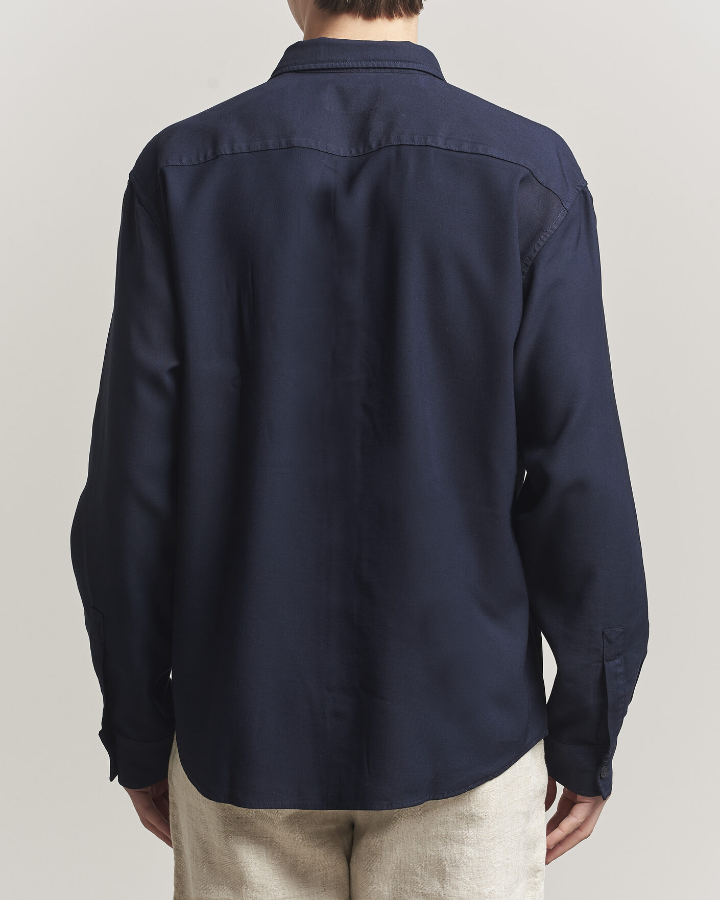 Mies | Kauluspaidat | NN07 | Deon Tencel Shirt Navy Blue