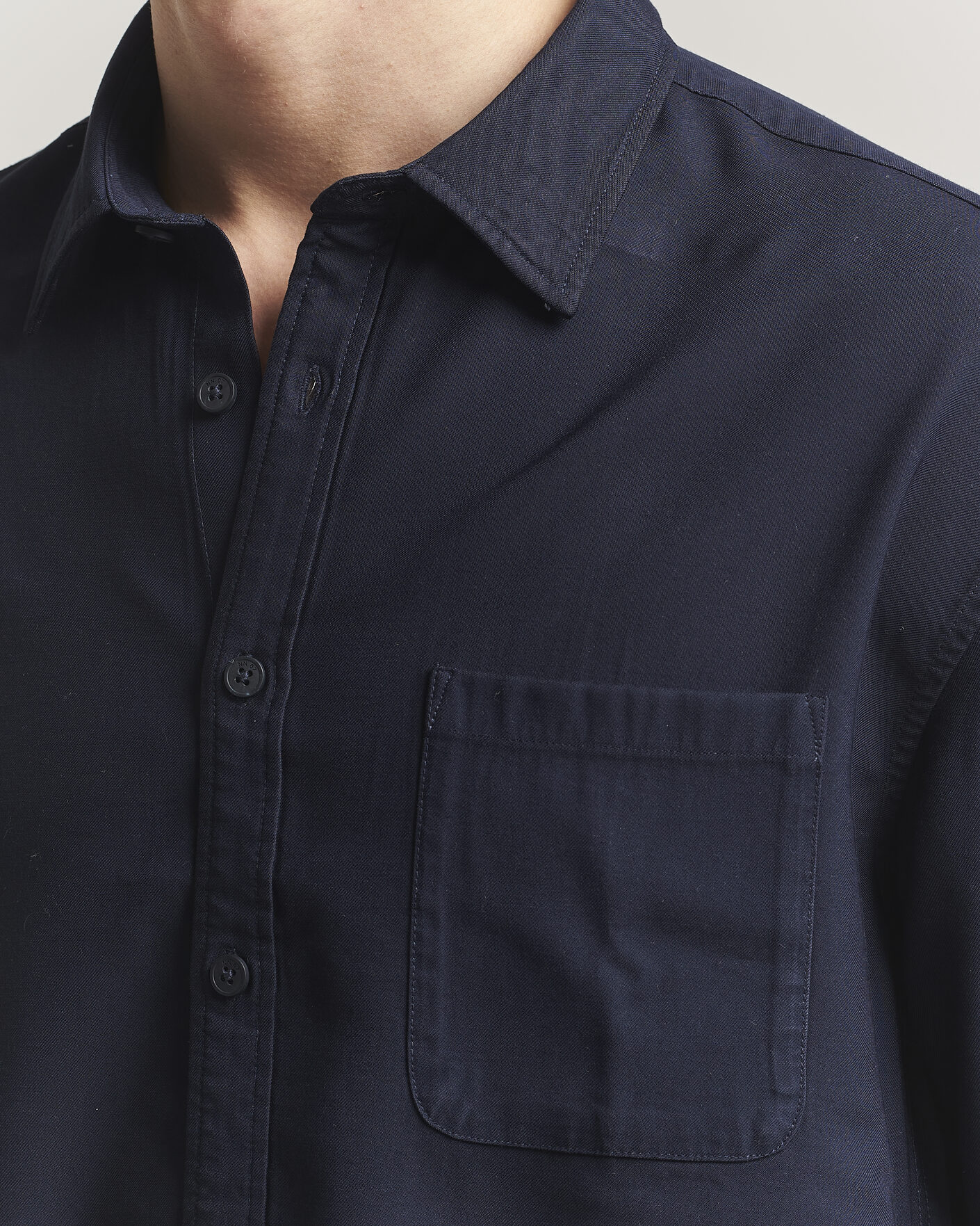 Mies | Kauluspaidat | NN07 | Deon Tencel Shirt Navy Blue
