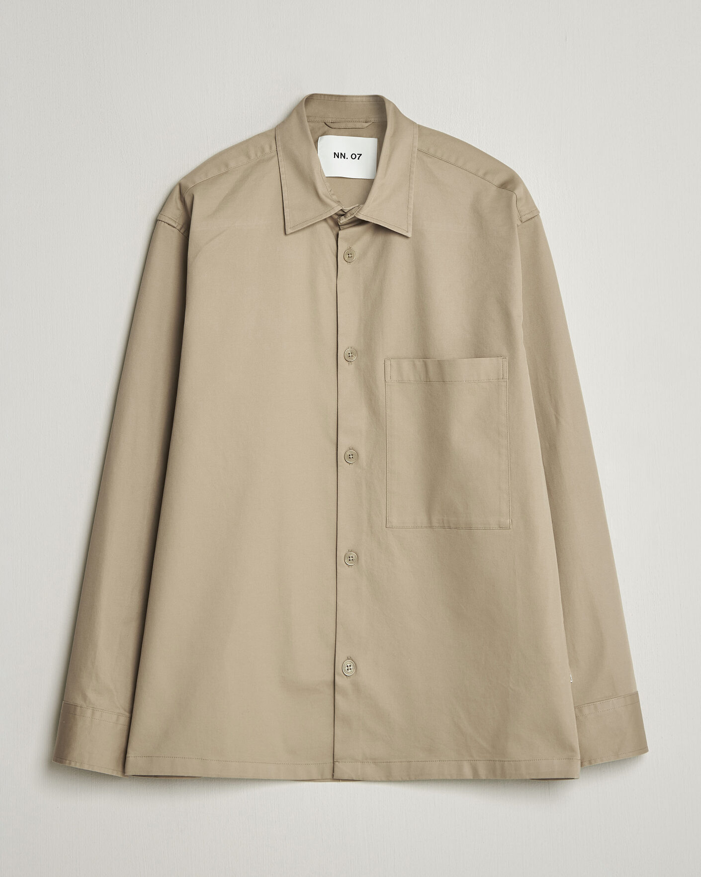 Mies | Kauluspaidat | NN07 | Freddy Cotton Overshirt Desert Khaki