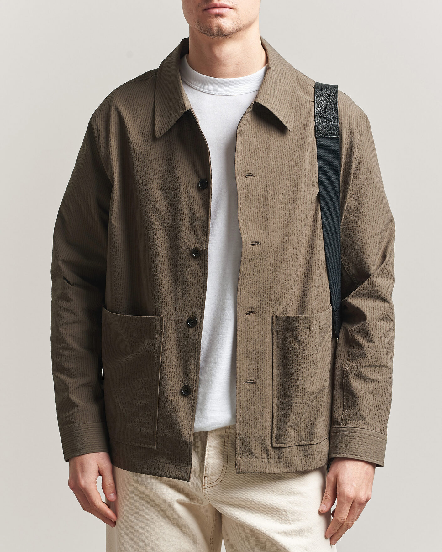 Mies | Kauluspaidat | NN07 | Blaze Seersucker Overshirt Mable Husk