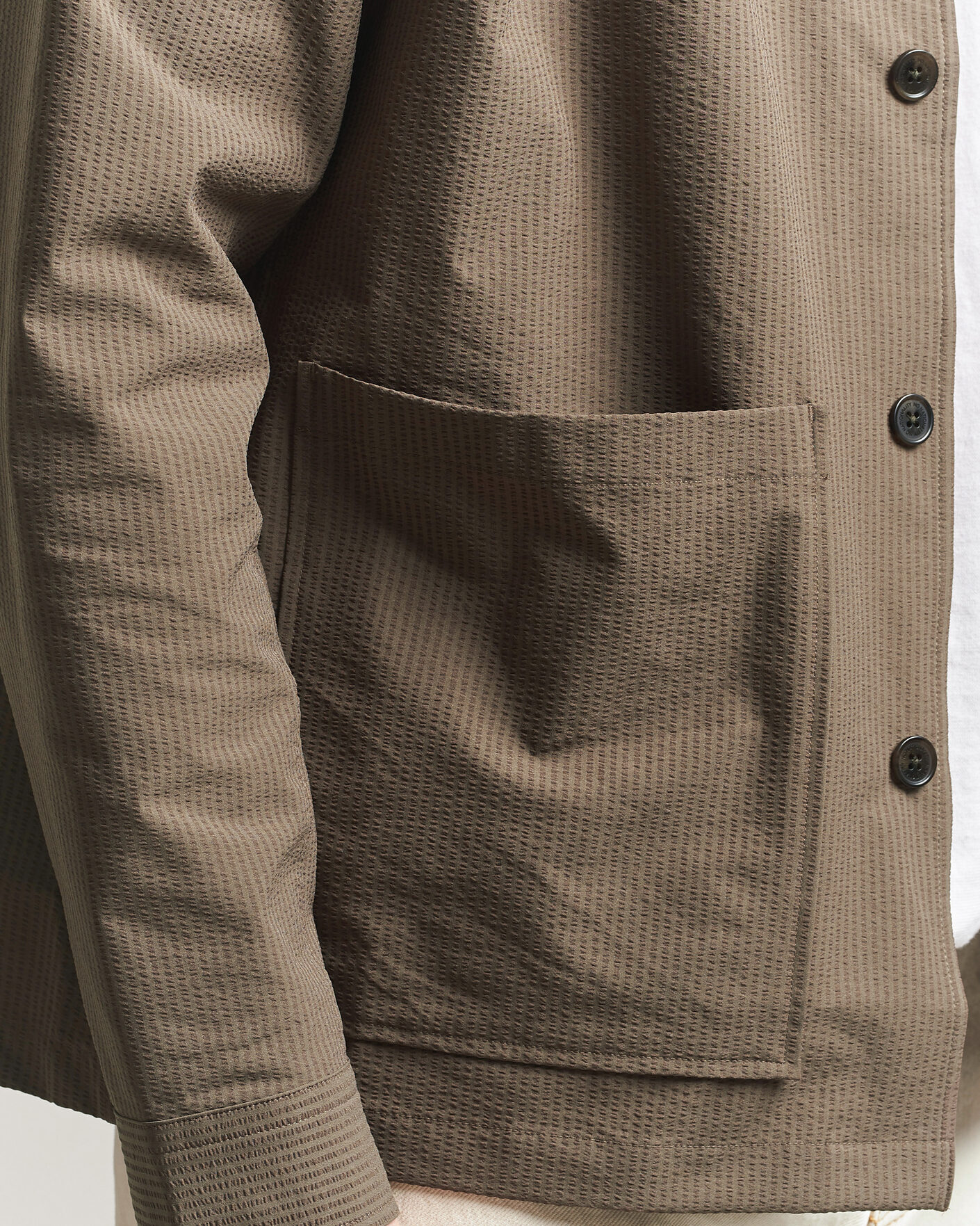 Mies | Kauluspaidat | NN07 | Blaze Seersucker Overshirt Mable Husk