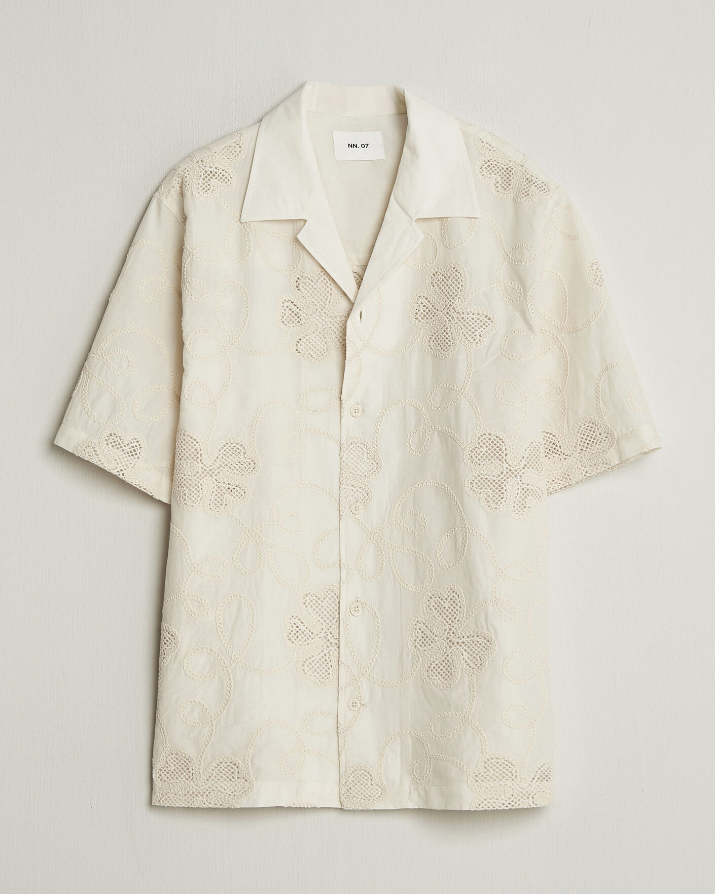 Mies | Kauluspaidat | NN07 | Ben Flower Shirt Ivory