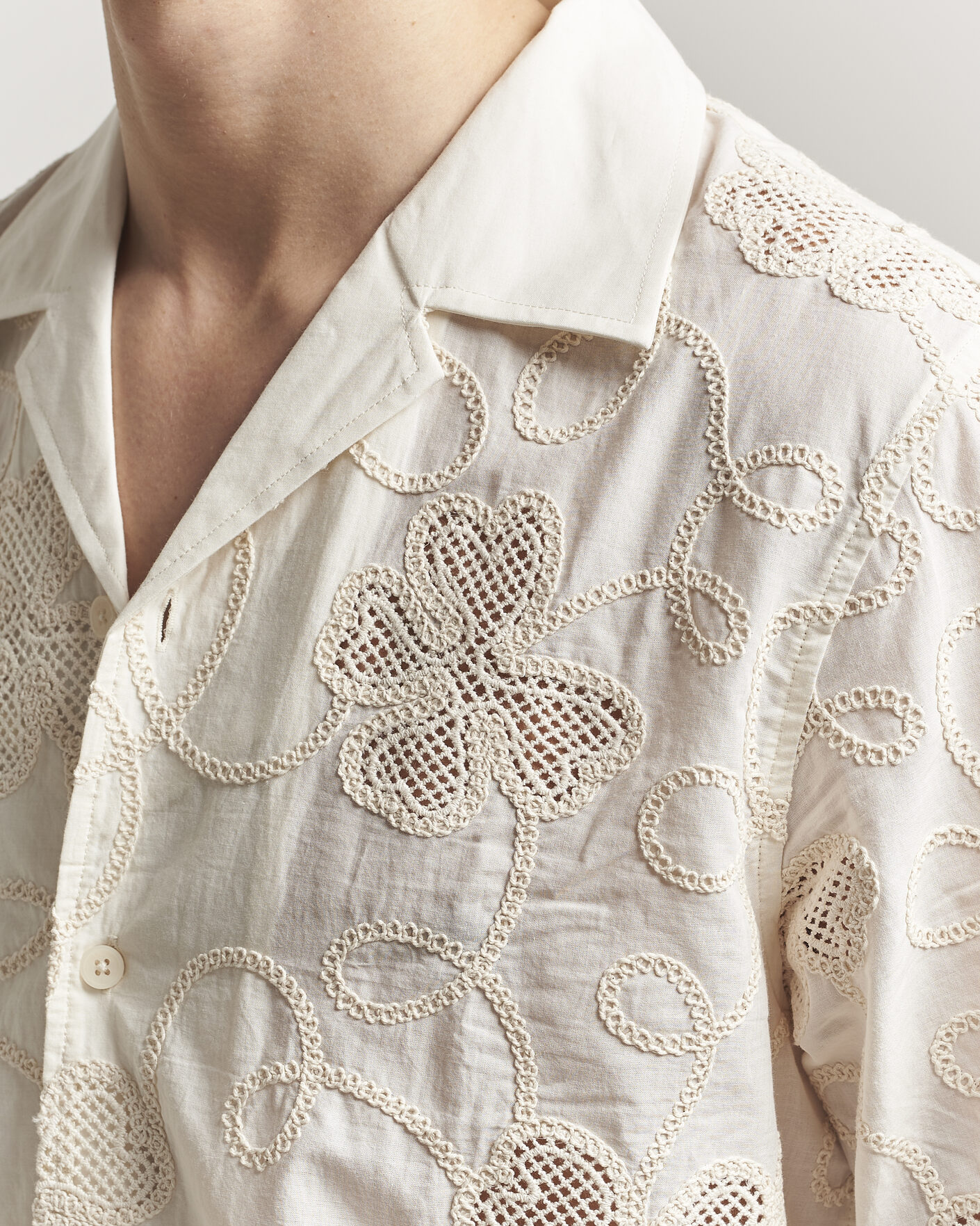 Mies | Kauluspaidat | NN07 | Ben Flower Shirt Ivory