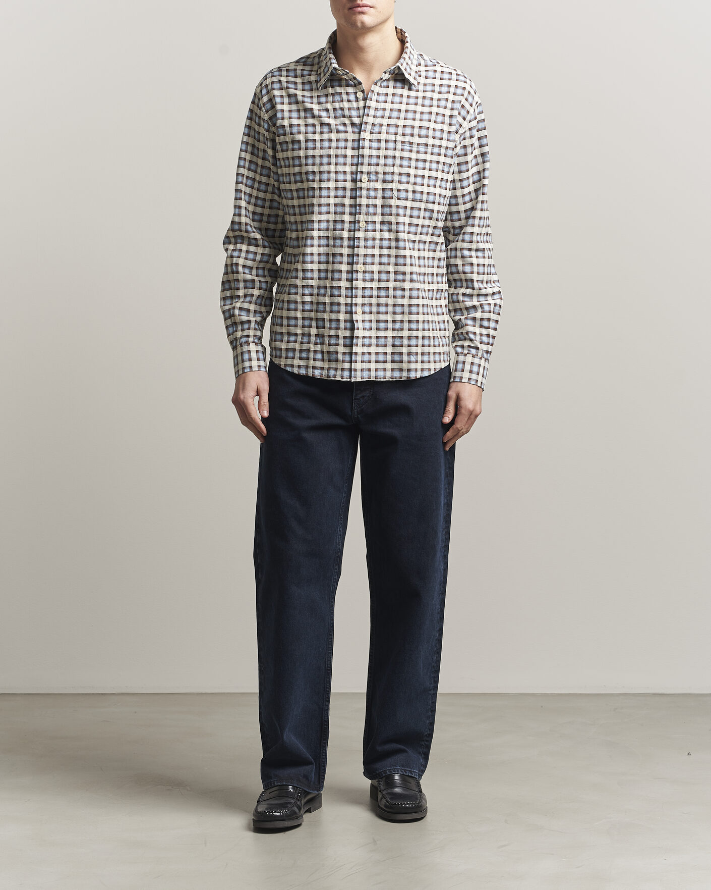 Mies | Kauluspaidat | NN07 | Deon Checked Shirt Blue