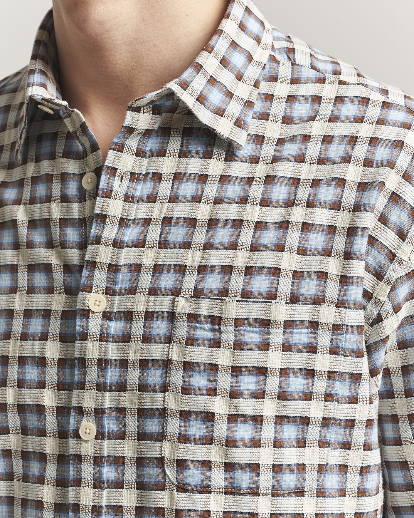 Mies | Kauluspaidat | NN07 | Deon Checked Shirt Blue