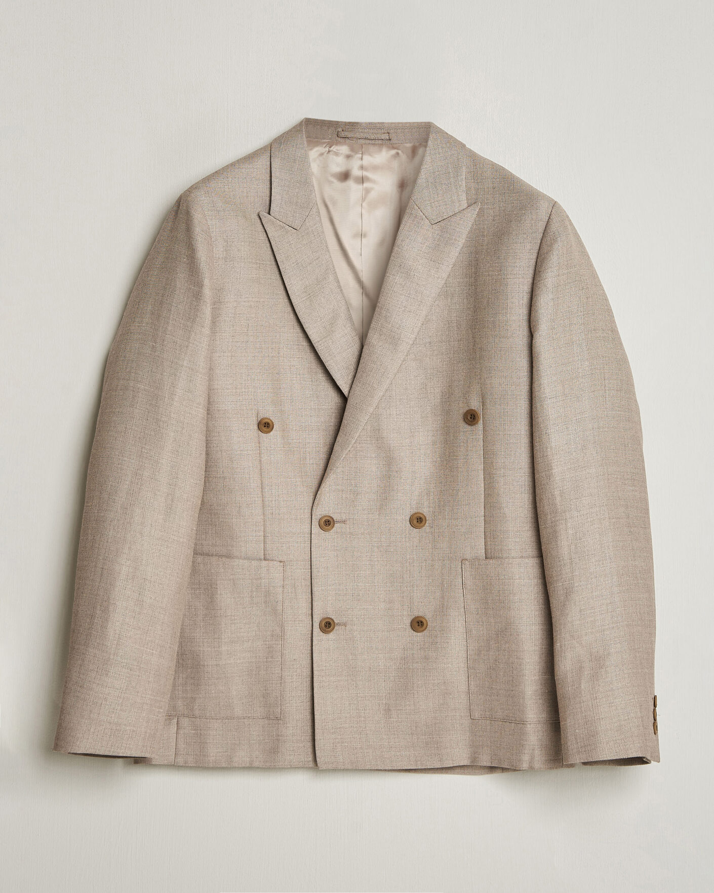 Mies | Pikkutakit | NN07 | Jordin Linen/Wool Double Breasted Blazer Khaki Melange