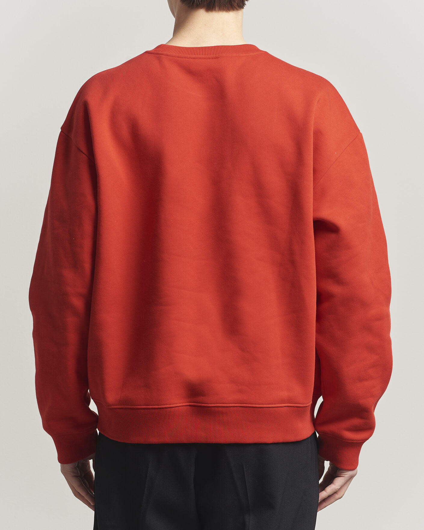 Mies | Puserot | NN07 | David Embroidered Crew Neck Sweatshirt Chili Red