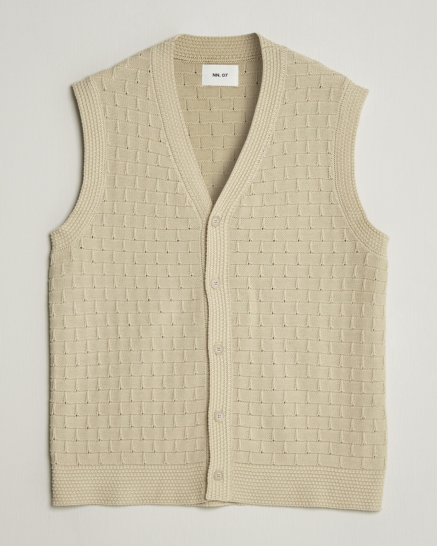 Mies | Puserot | NN07 | Reece Knitted Vest Ecru
