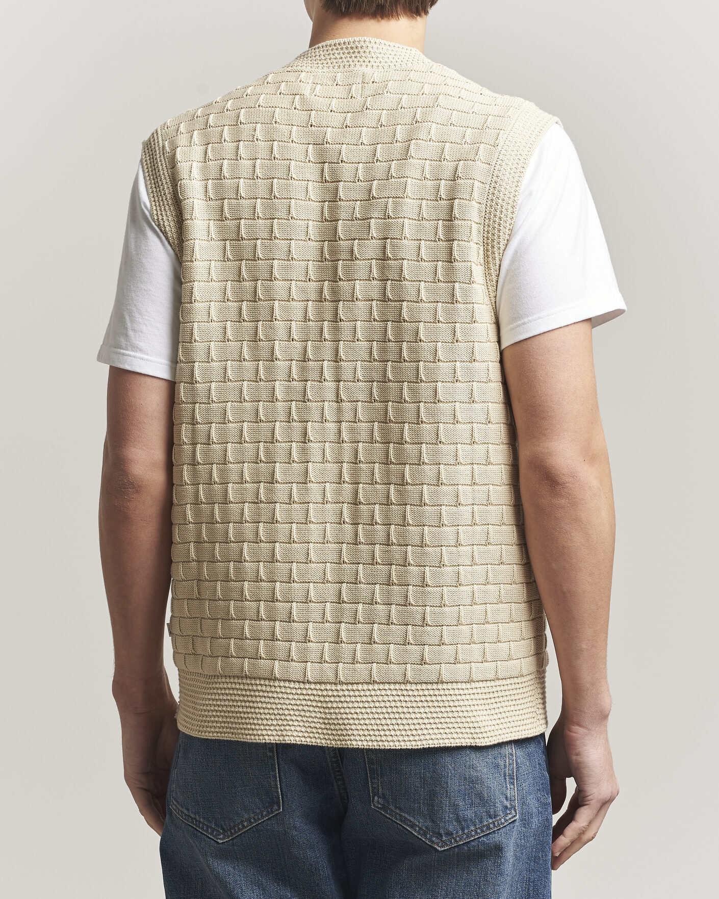 Mies | Puserot | NN07 | Reece Knitted Vest Ecru