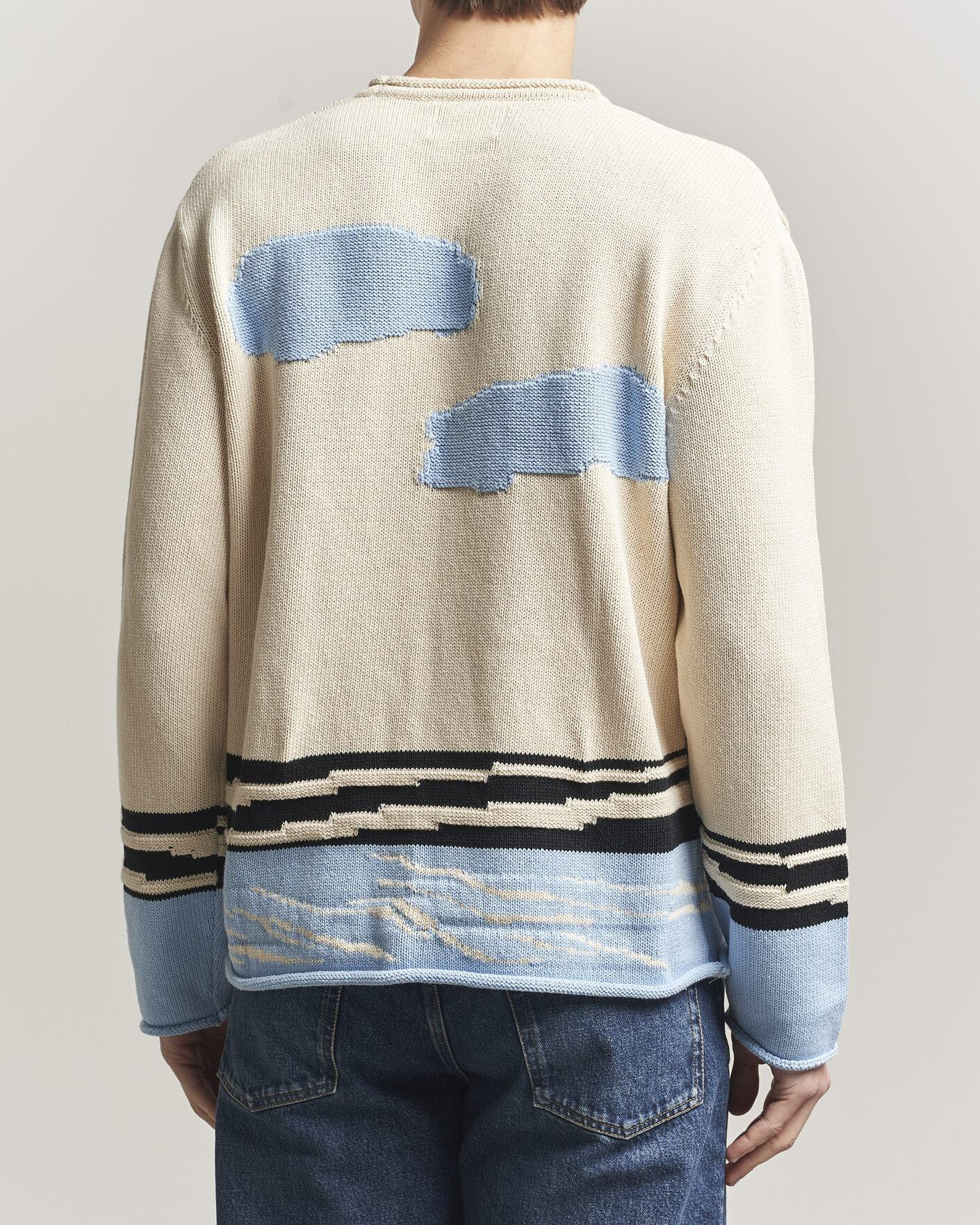Mies | Puserot | NN07 | Mikkel Knitted HQ Printed Sweater Multi