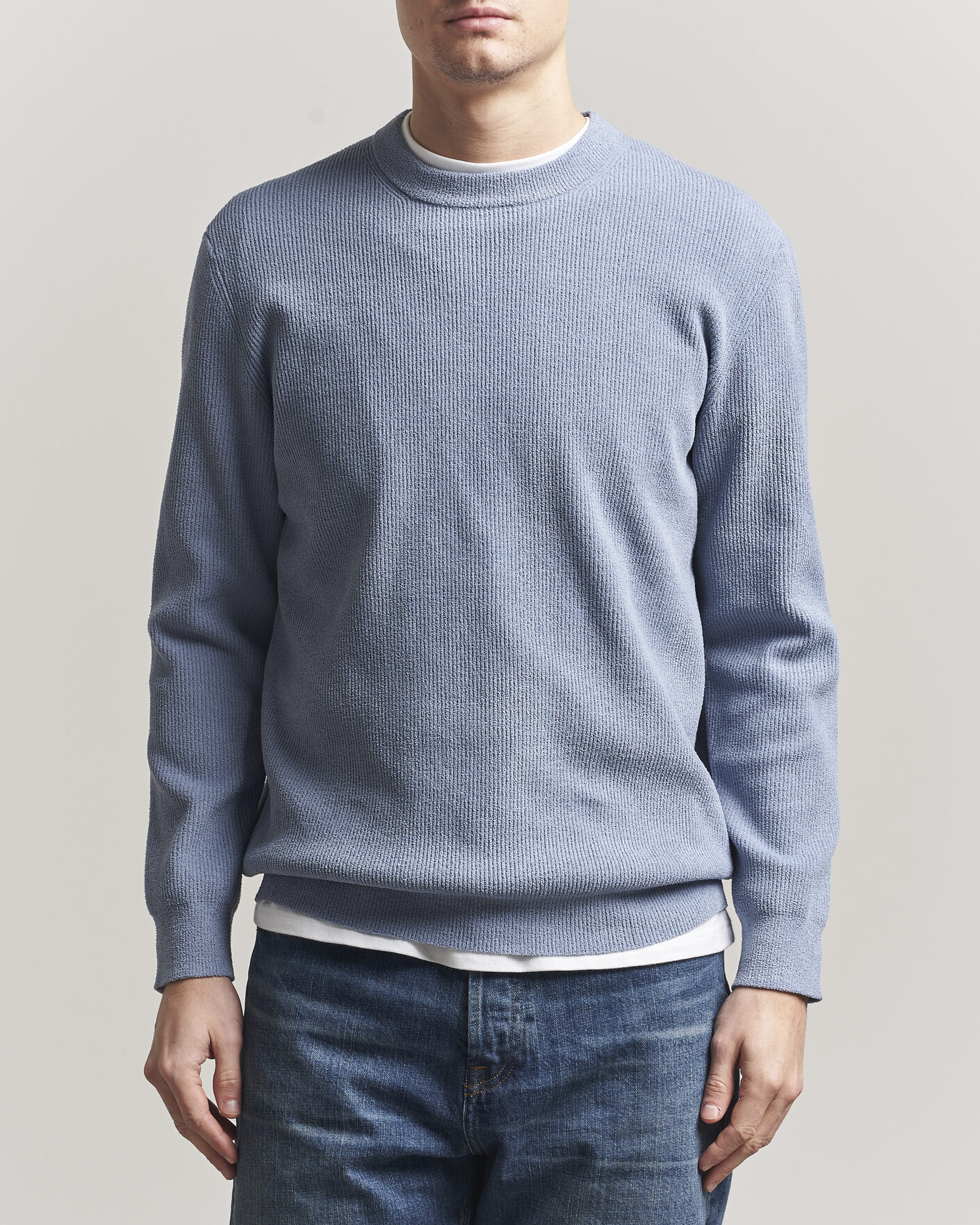 Mies | Puserot | NN07 | Danny Knitted Sweater Stone Blue