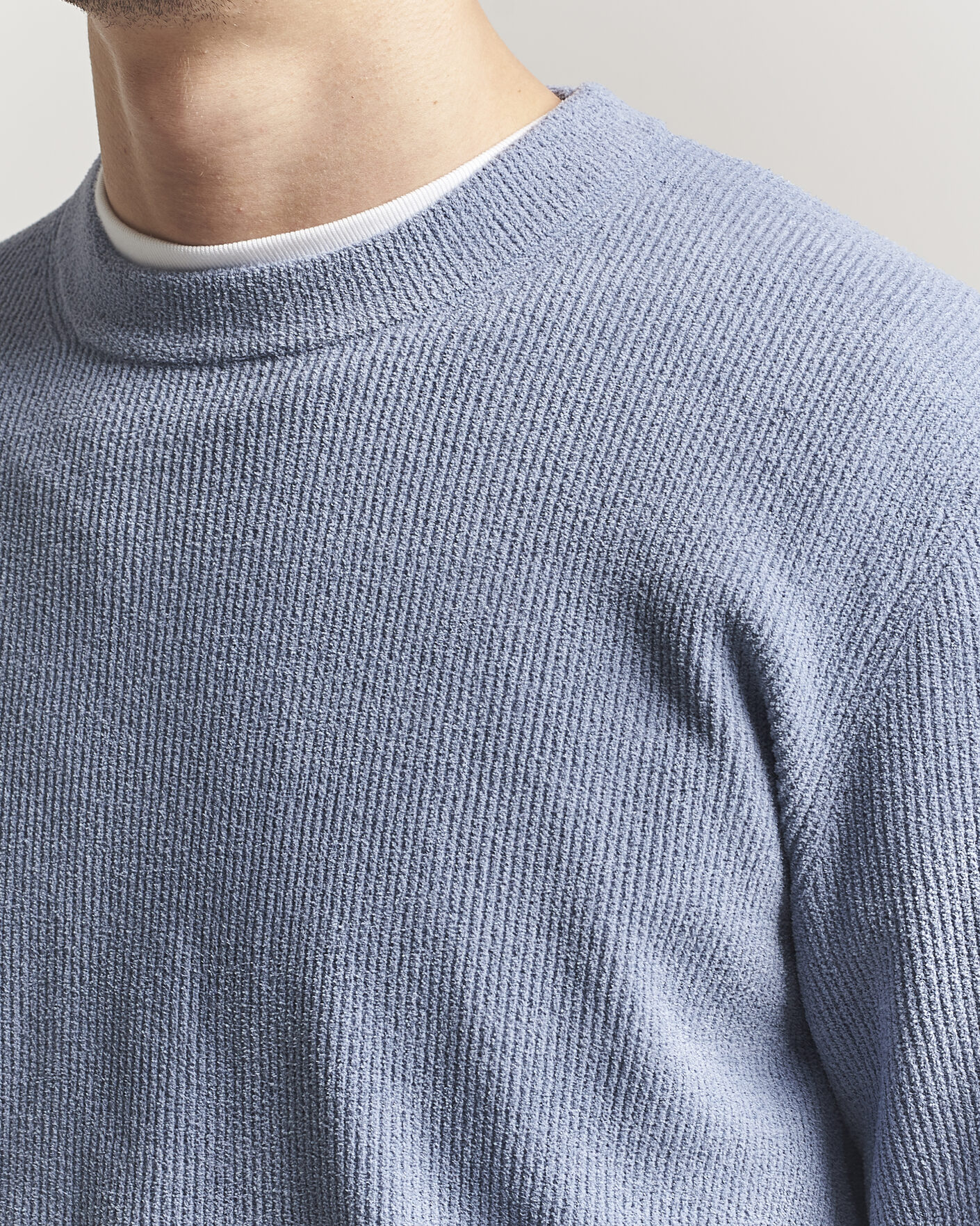 Mies | Puserot | NN07 | Danny Knitted Sweater Stone Blue