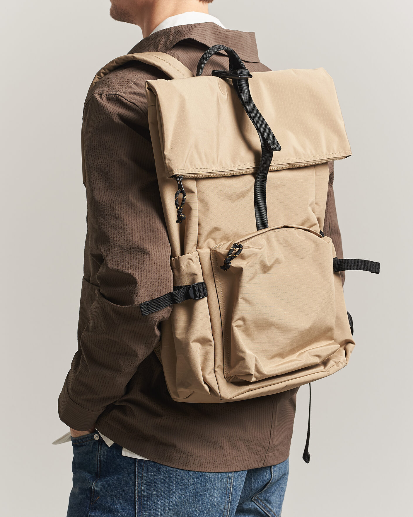 Mies | Laukut | NN07 | Nylon Ripstop Rolltop Backpack Desert Khaki