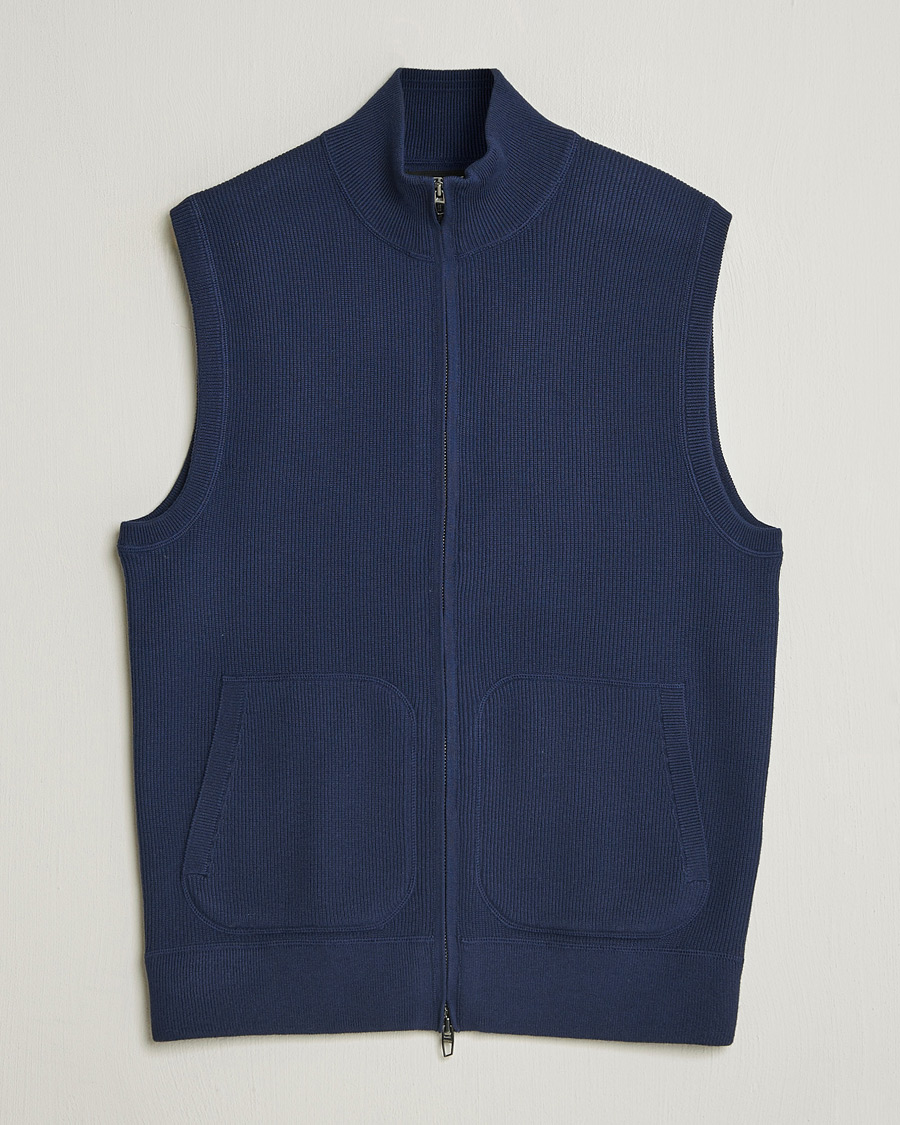 Mies | Ulkoliivit | RLX Ralph Lauren | Cotton Coolmax Mockneck Vest Refined Navy