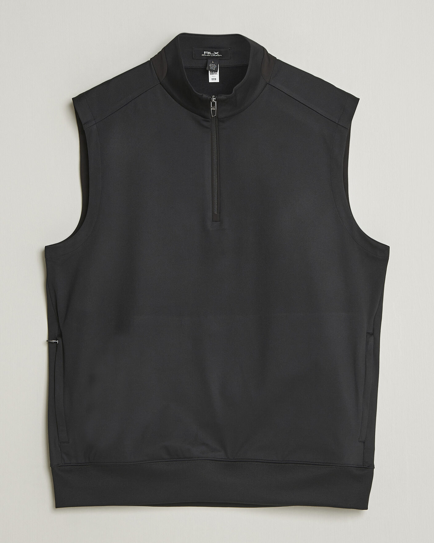 Mies | Golfvaatteet | RLX Ralph Lauren | Half-Zip Luxury Jersey Vest Polo Black
