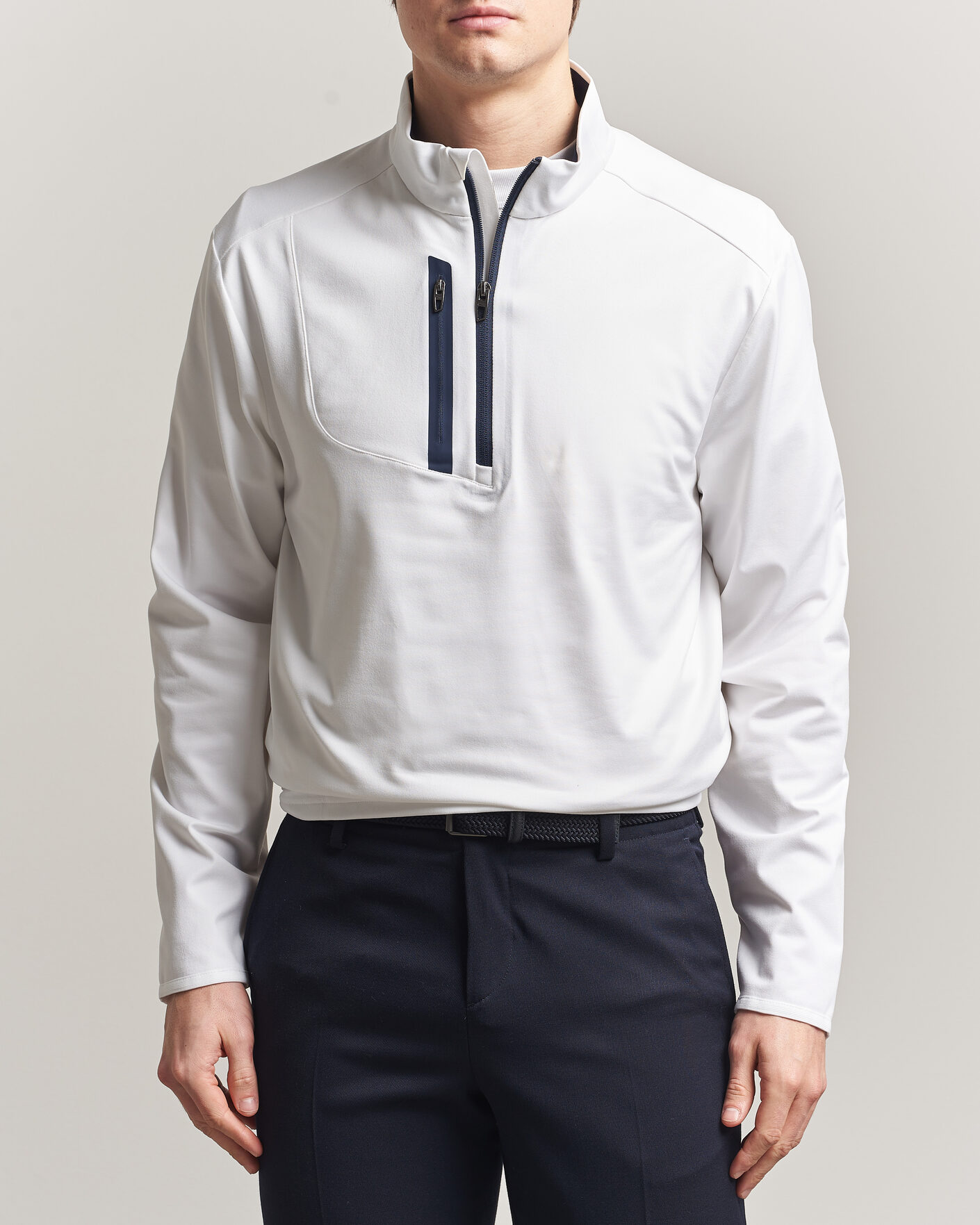 Mies | Golfvaatteet | RLX Ralph Lauren | Luxury Jersey Half Zip Ceramic White