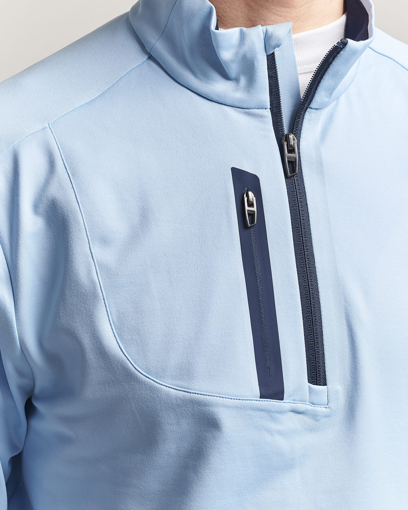 Mies | Golfvaatteet | RLX Ralph Lauren | Luxury Jersey Half Zip Office Blue